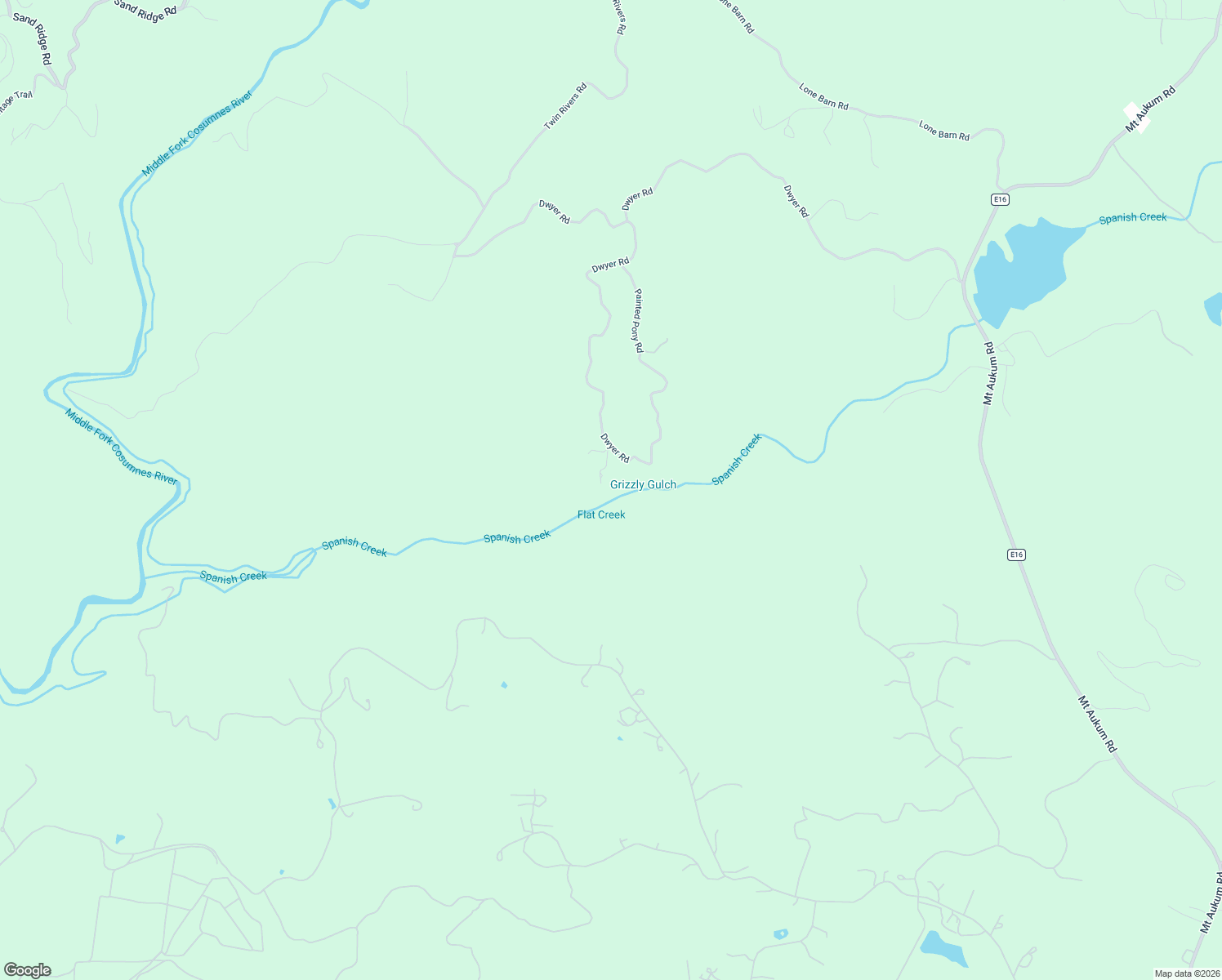 map of restaurants, bars, coffee shops, grocery stores, and more near 2150 Painted Pony Road in Mount Aukum