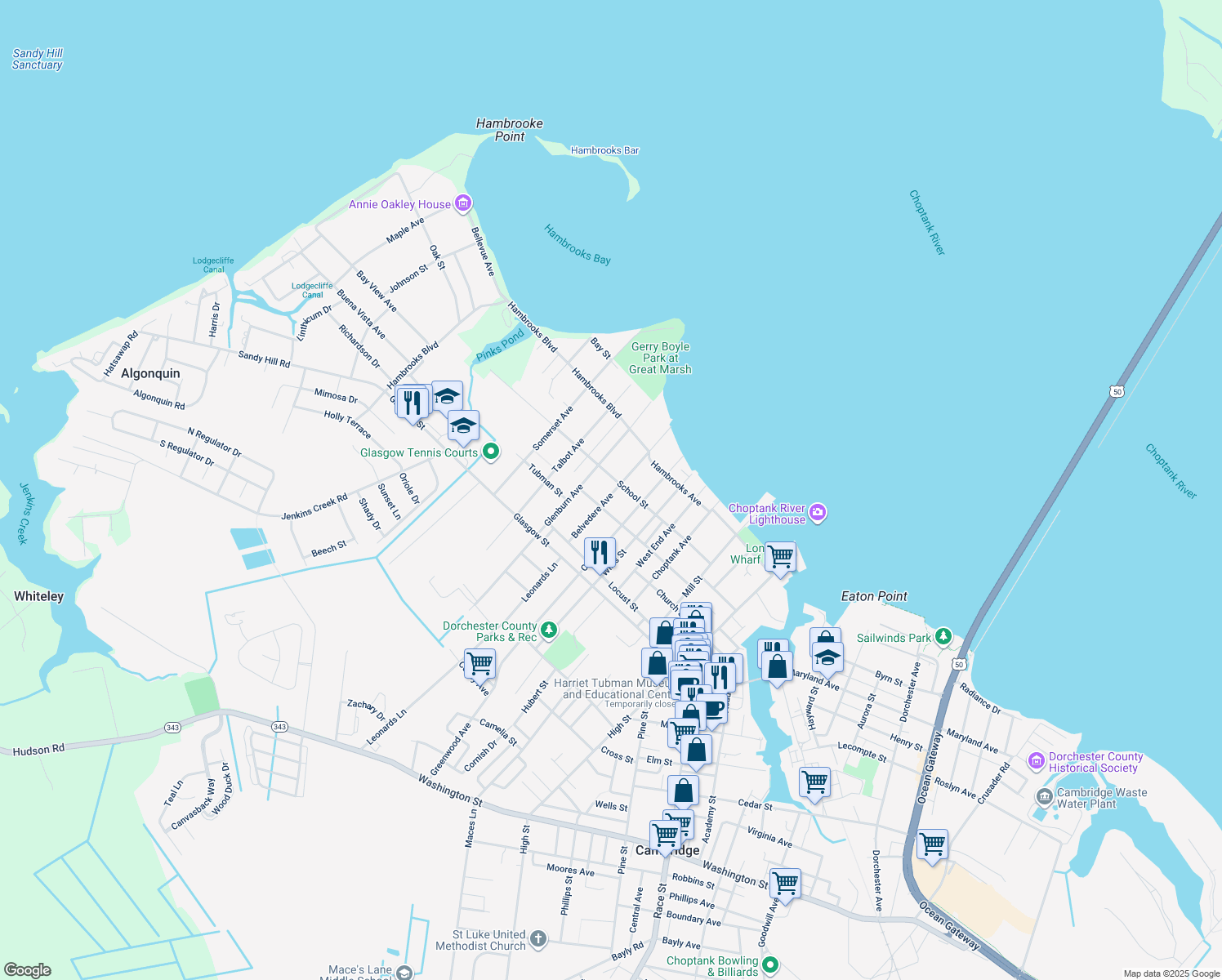 map of restaurants, bars, coffee shops, grocery stores, and more near 205 Belvedere Avenue in Cambridge