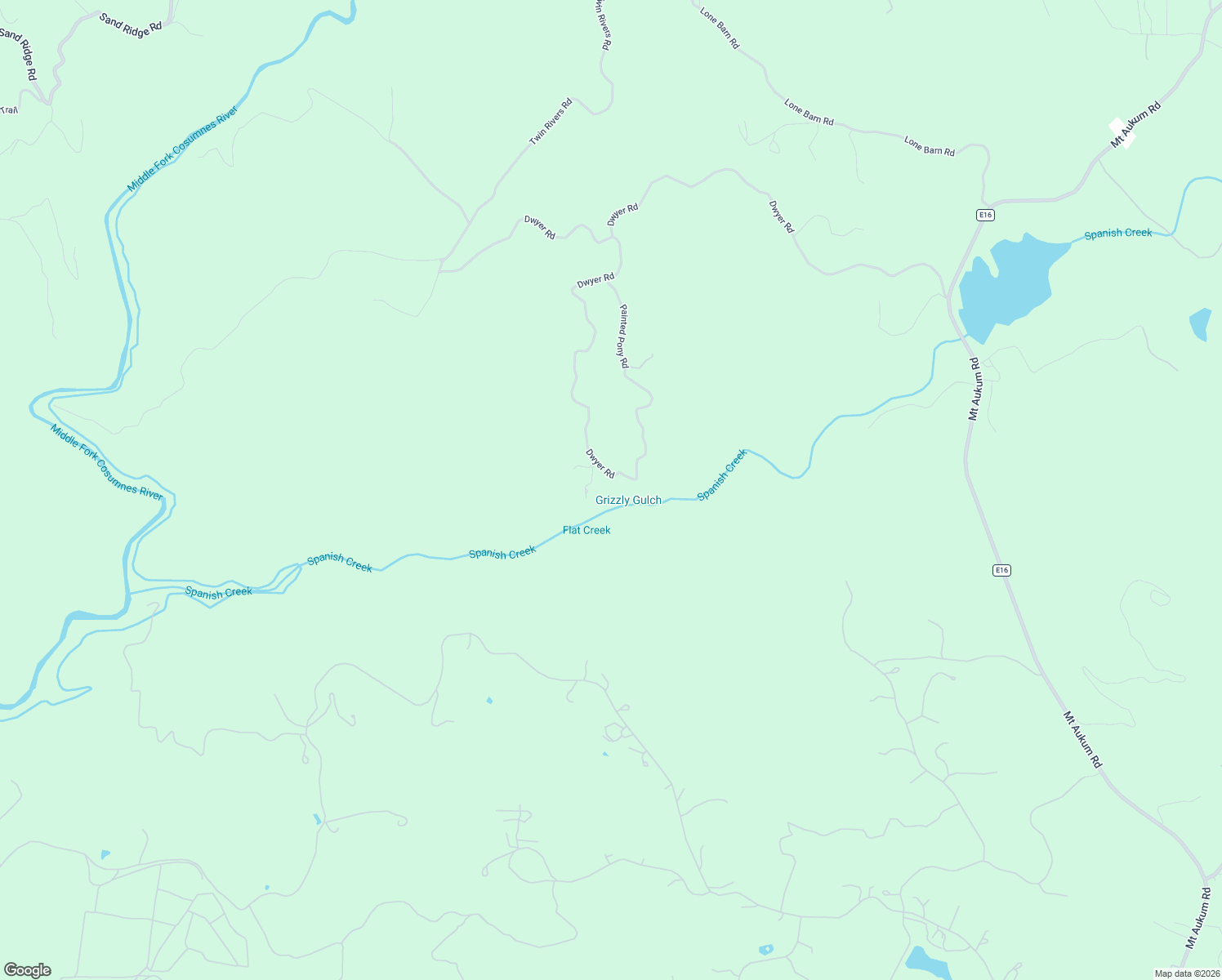 map of restaurants, bars, coffee shops, grocery stores, and more near 2150 Painted Pony Road in Mount Aukum