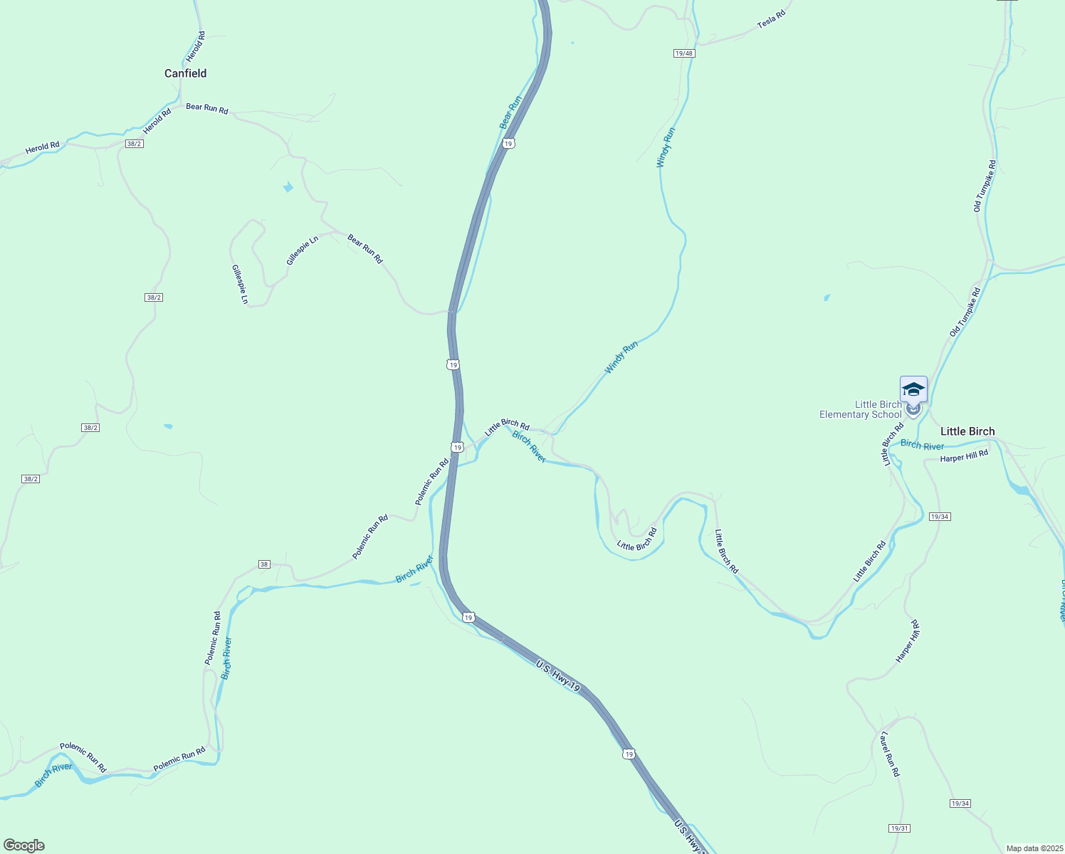map of restaurants, bars, coffee shops, grocery stores, and more near 2431 Little Birch Road in Sutton