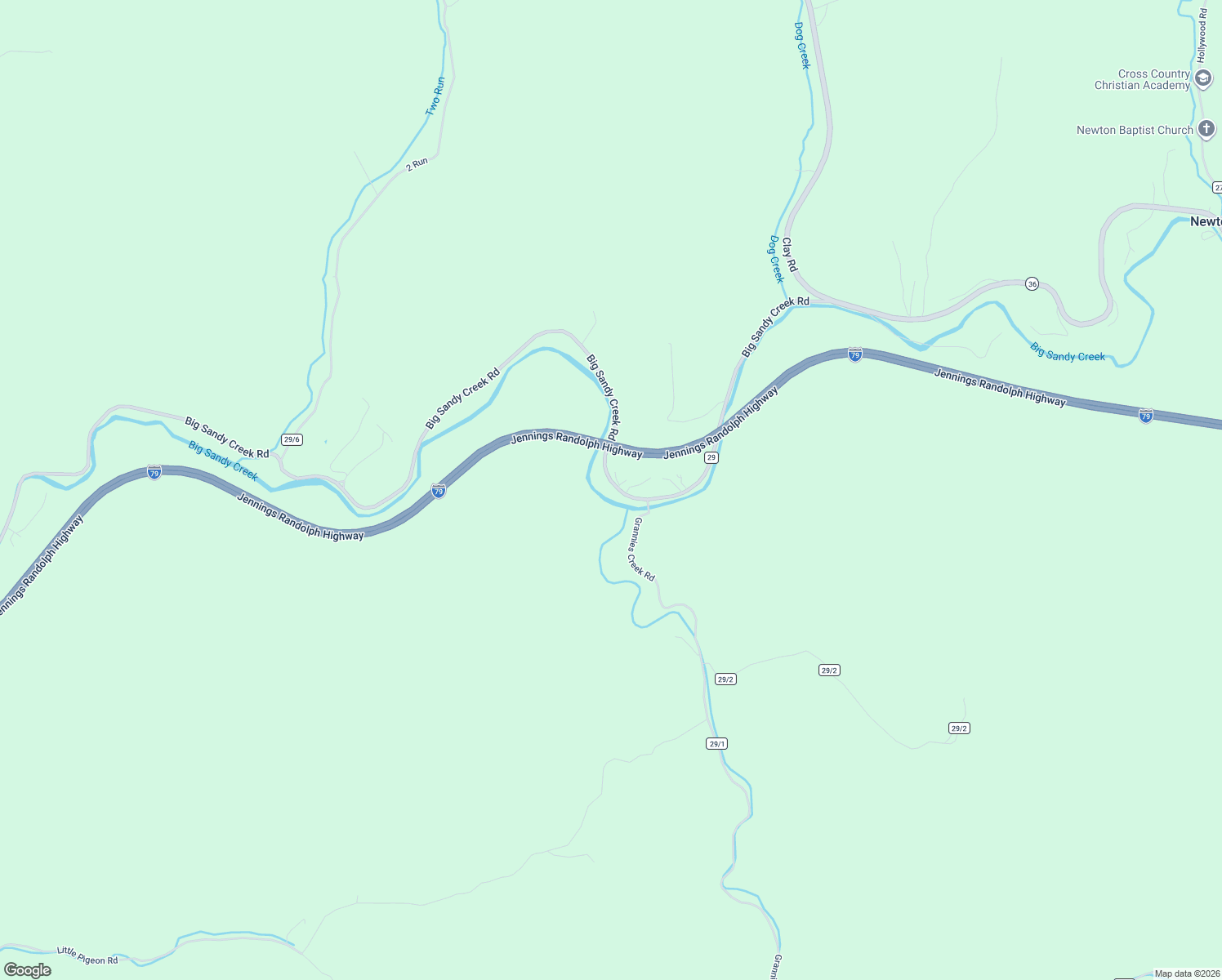 map of restaurants, bars, coffee shops, grocery stores, and more near 470-486 Big Sandy Creek Rd in Roane