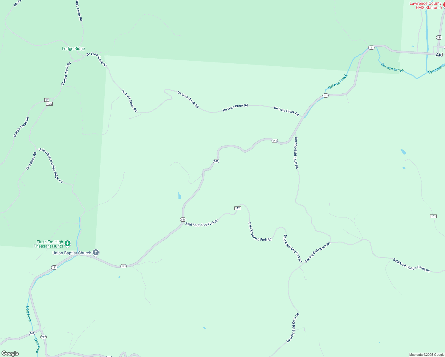 map of restaurants, bars, coffee shops, grocery stores, and more near 11402 Ohio 141 in Kitts Hill