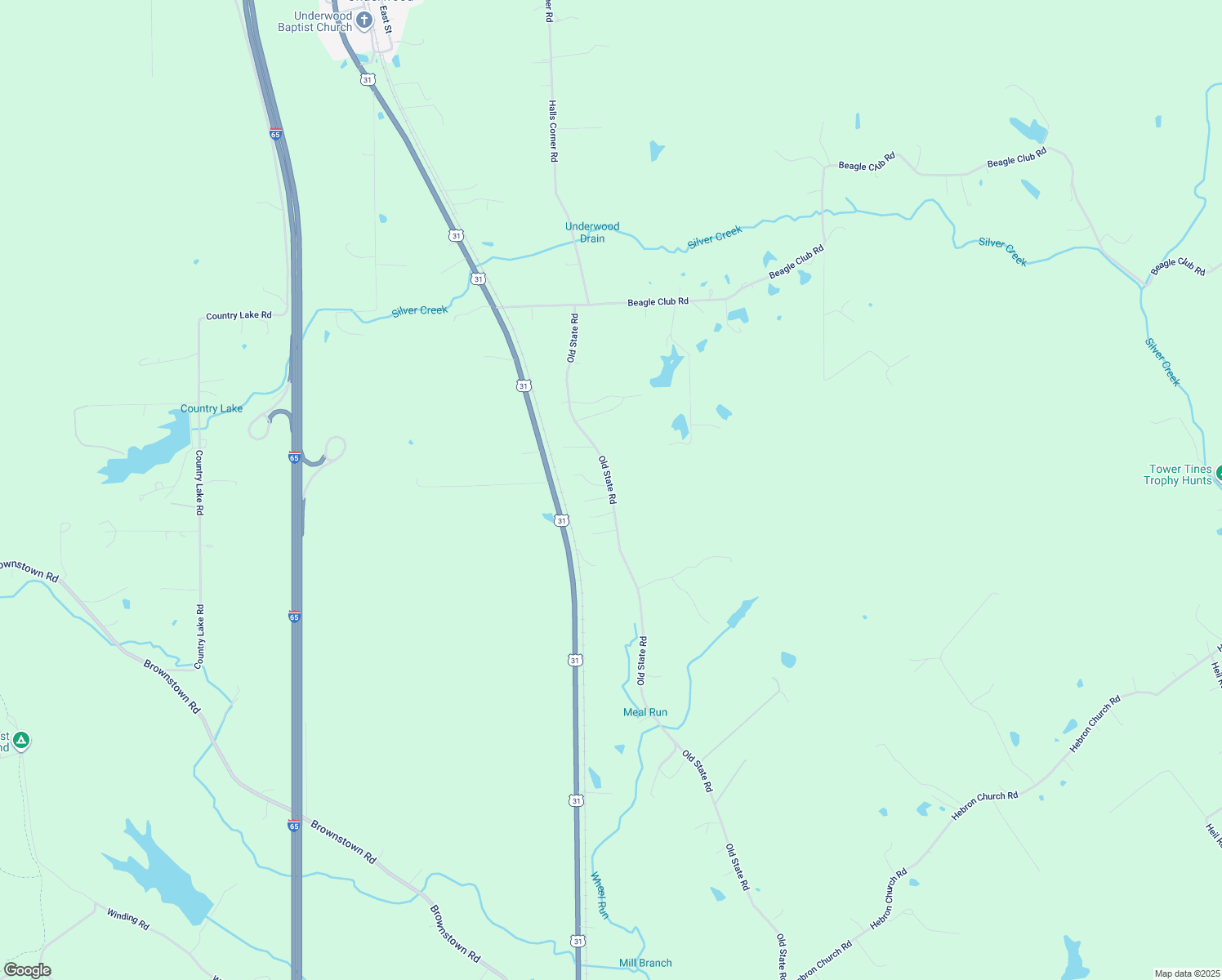 map of restaurants, bars, coffee shops, grocery stores, and more near 2818 Old State Road in Henryville