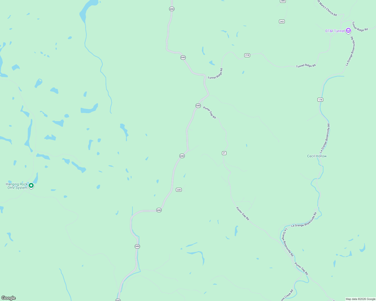 map of restaurants, bars, coffee shops, grocery stores, and more near 2596 Ohio 650 in Ironton