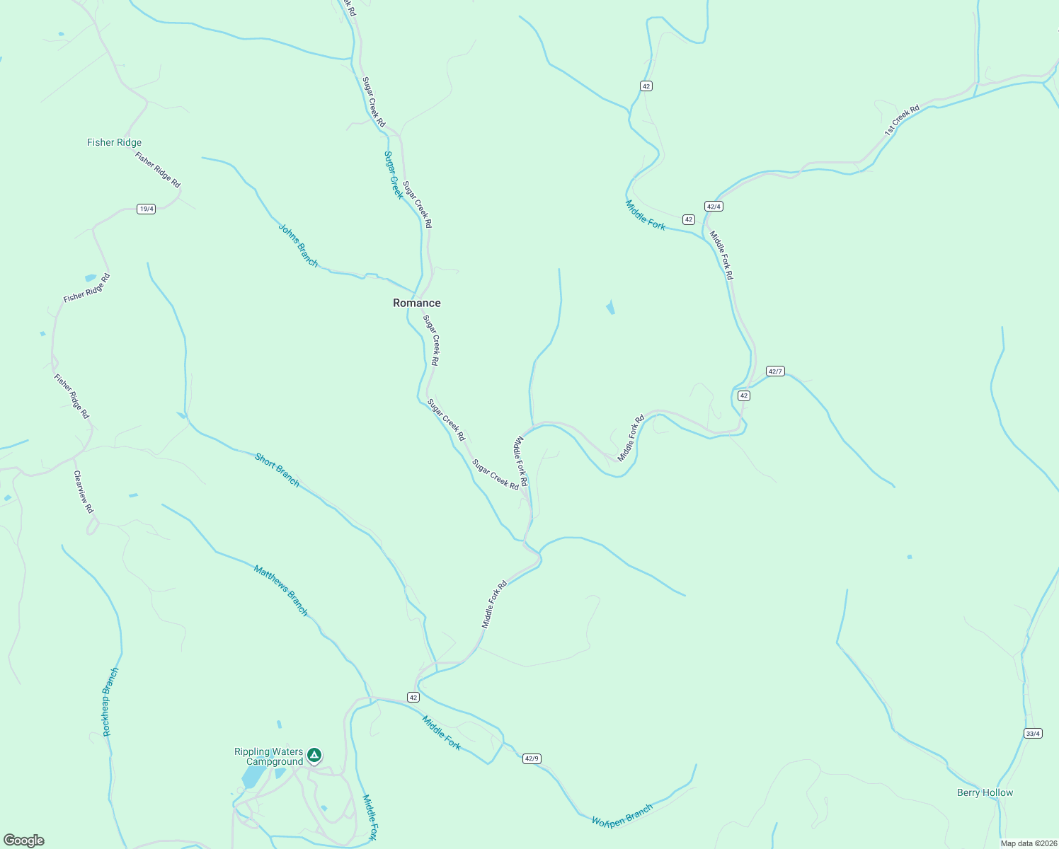 map of restaurants, bars, coffee shops, grocery stores, and more near 4601 Middle Fork Road in Advent