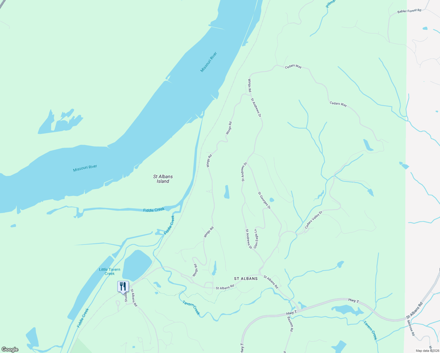 map of restaurants, bars, coffee shops, grocery stores, and more near 1126 Wings Road in Franklin County