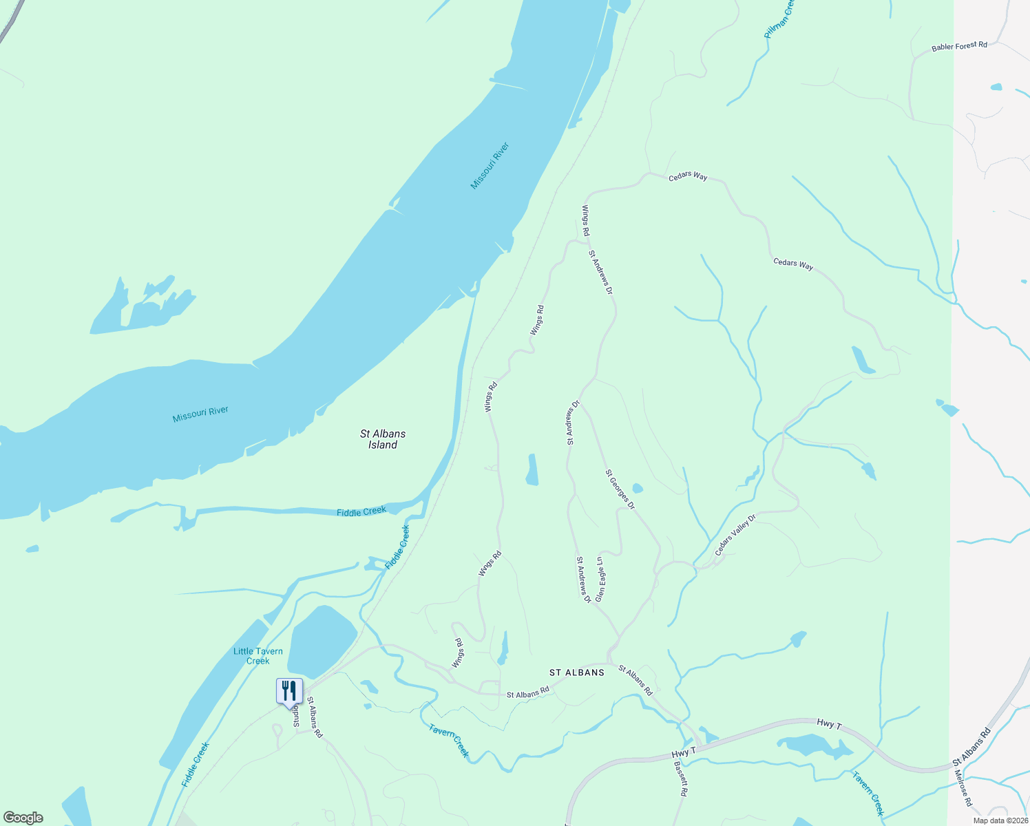 map of restaurants, bars, coffee shops, grocery stores, and more near 1126 Wings Road in Franklin County