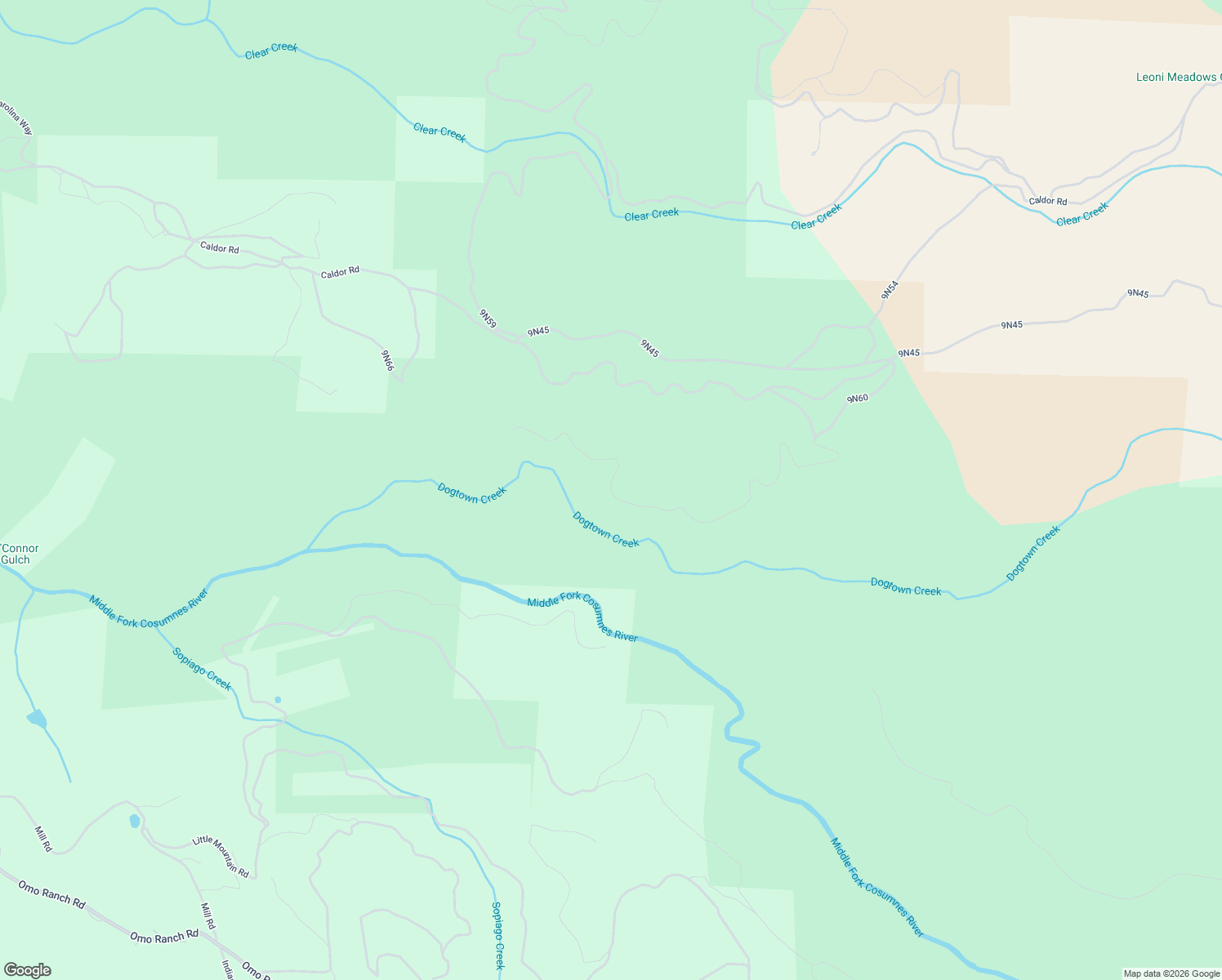 map of restaurants, bars, coffee shops, grocery stores, and more near 9N60 in El Dorado County