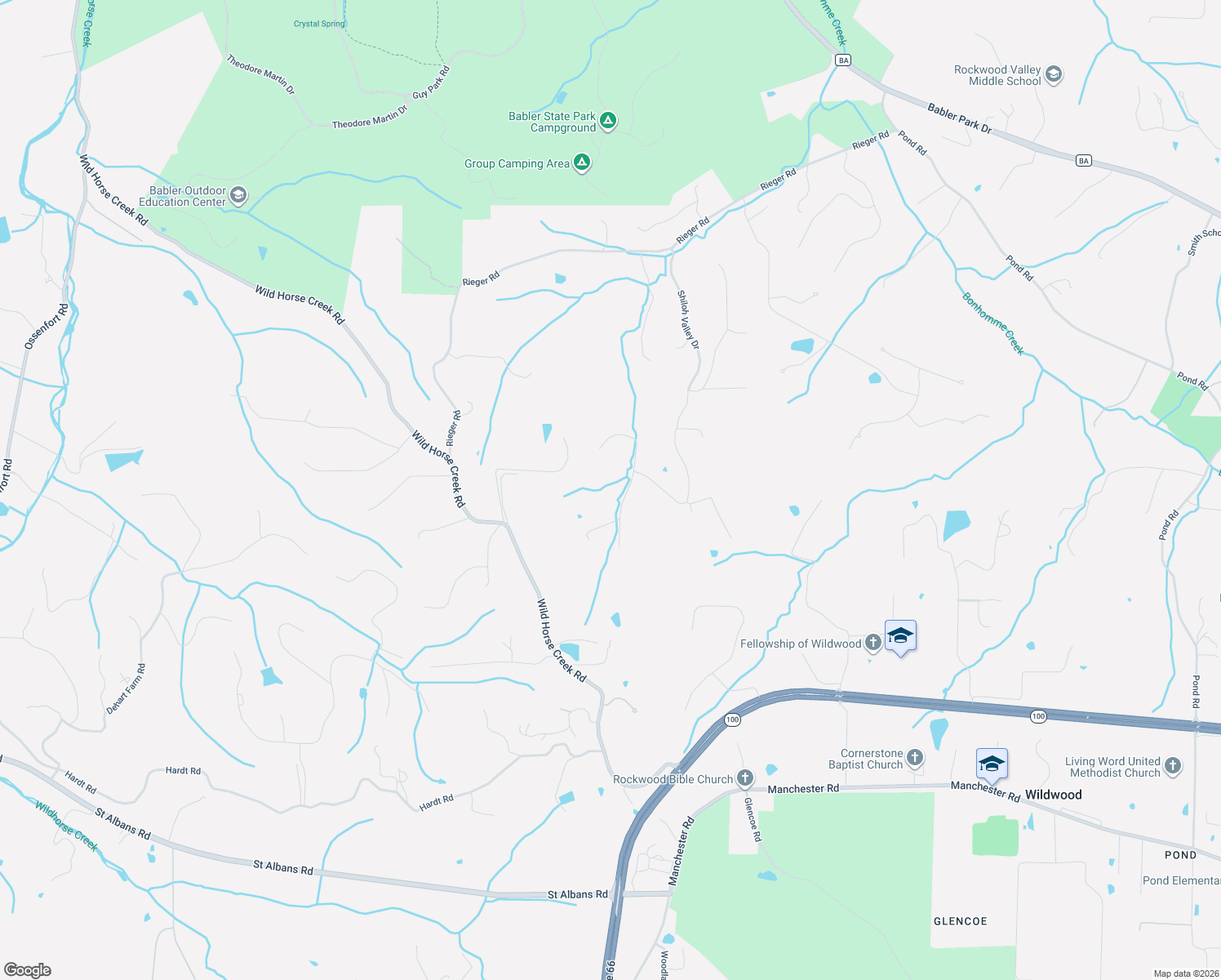 map of restaurants, bars, coffee shops, grocery stores, and more near 1827 Shiloh Woods Road in Wildwood