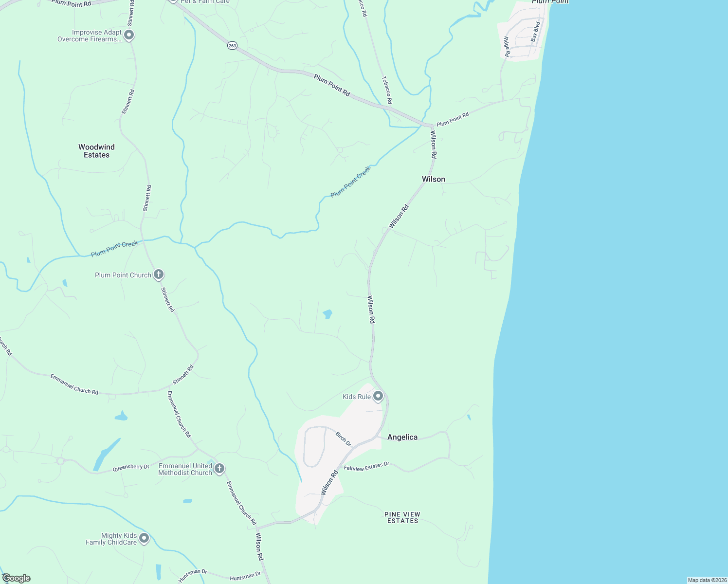 map of restaurants, bars, coffee shops, grocery stores, and more near 1770 Wilson Road in Huntingtown