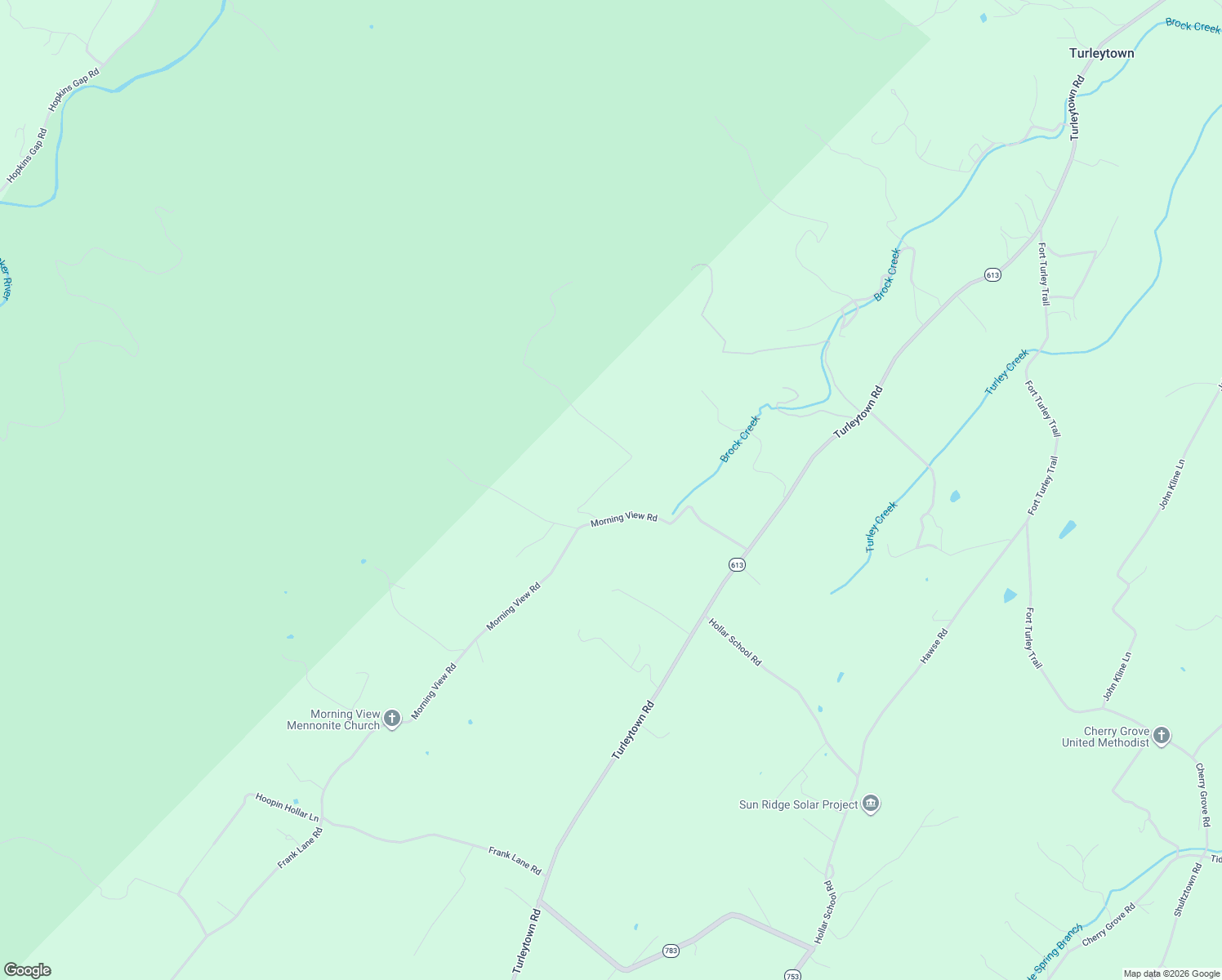 map of restaurants, bars, coffee shops, grocery stores, and more near 10935 Morning View Road in Singers Glen