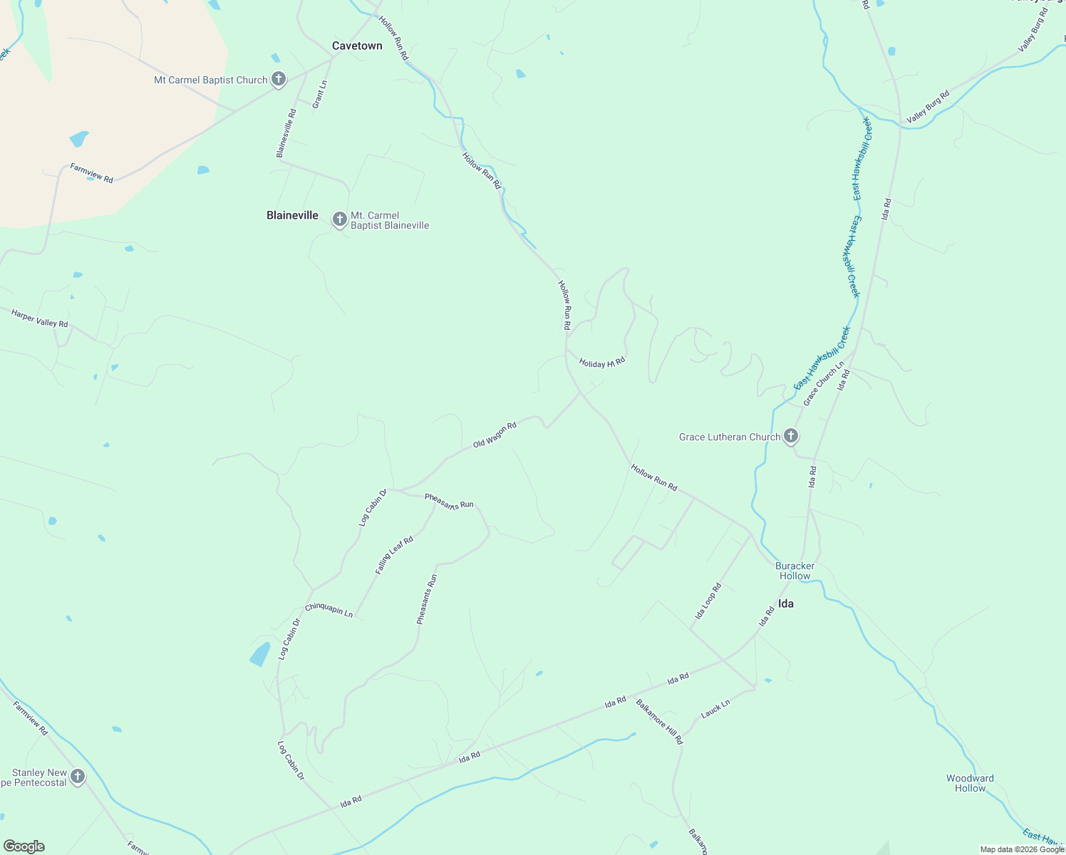 map of restaurants, bars, coffee shops, grocery stores, and more near 325 Old Wagon Road in Luray