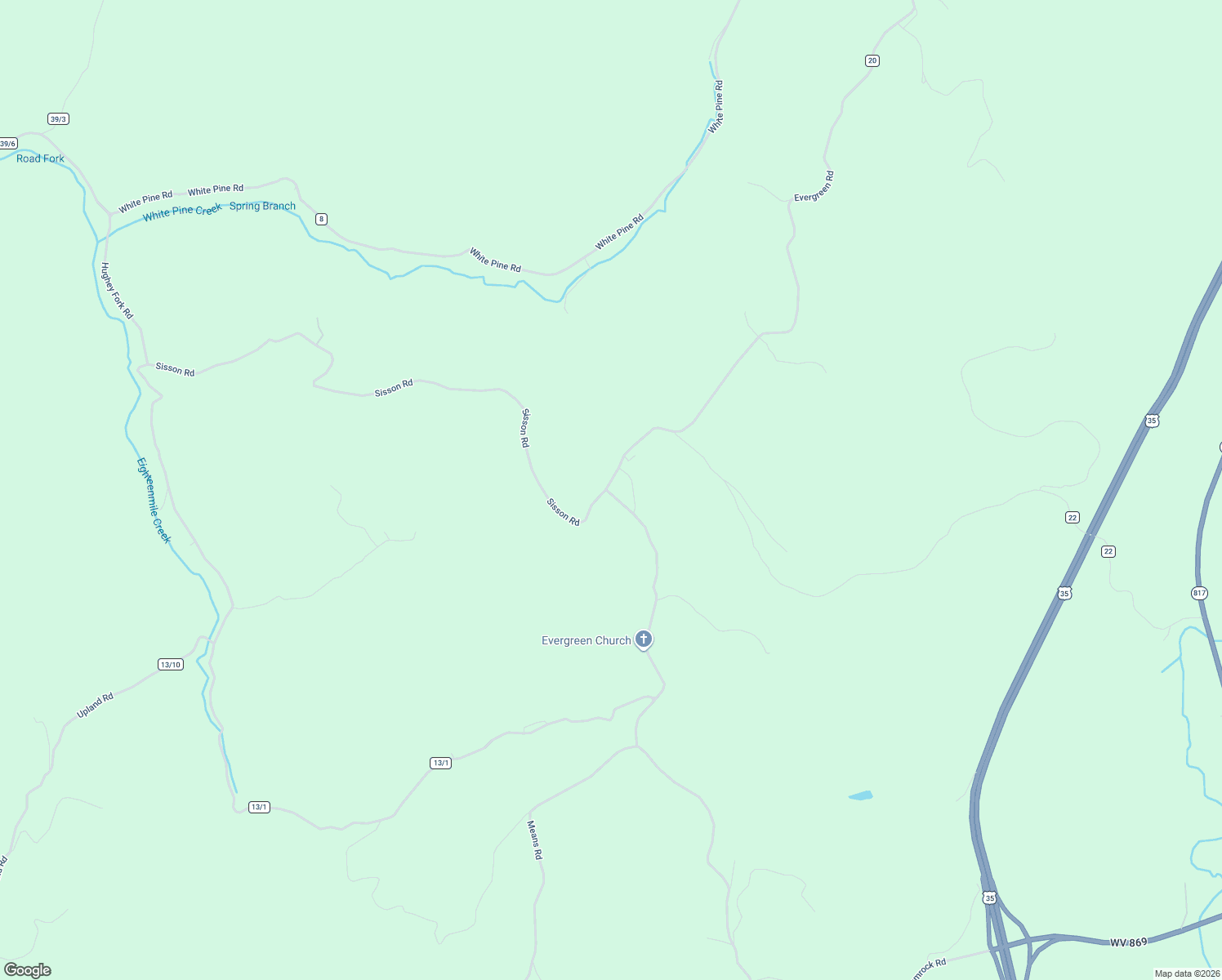 map of restaurants, bars, coffee shops, grocery stores, and more near 3245 Evergreen Road in Fraziers Bottom