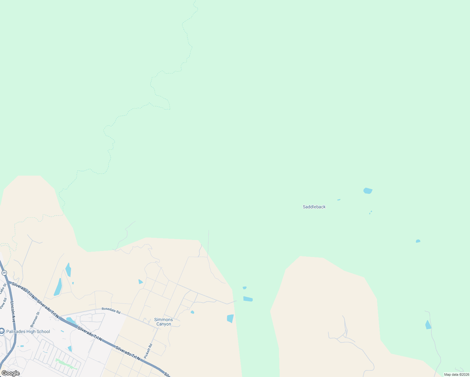 map of restaurants, bars, coffee shops, grocery stores, and more near 2395 Pickett Road in Calistoga