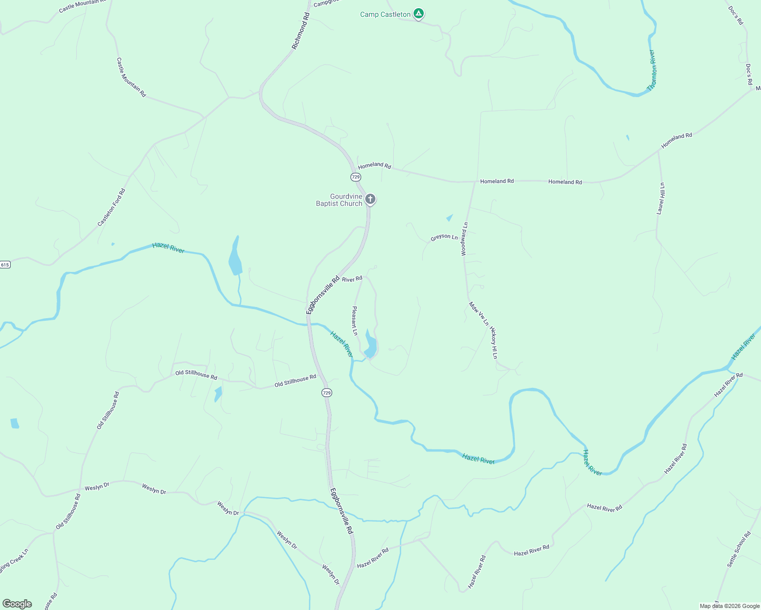map of restaurants, bars, coffee shops, grocery stores, and more near 10277 River Road in Rixeyville