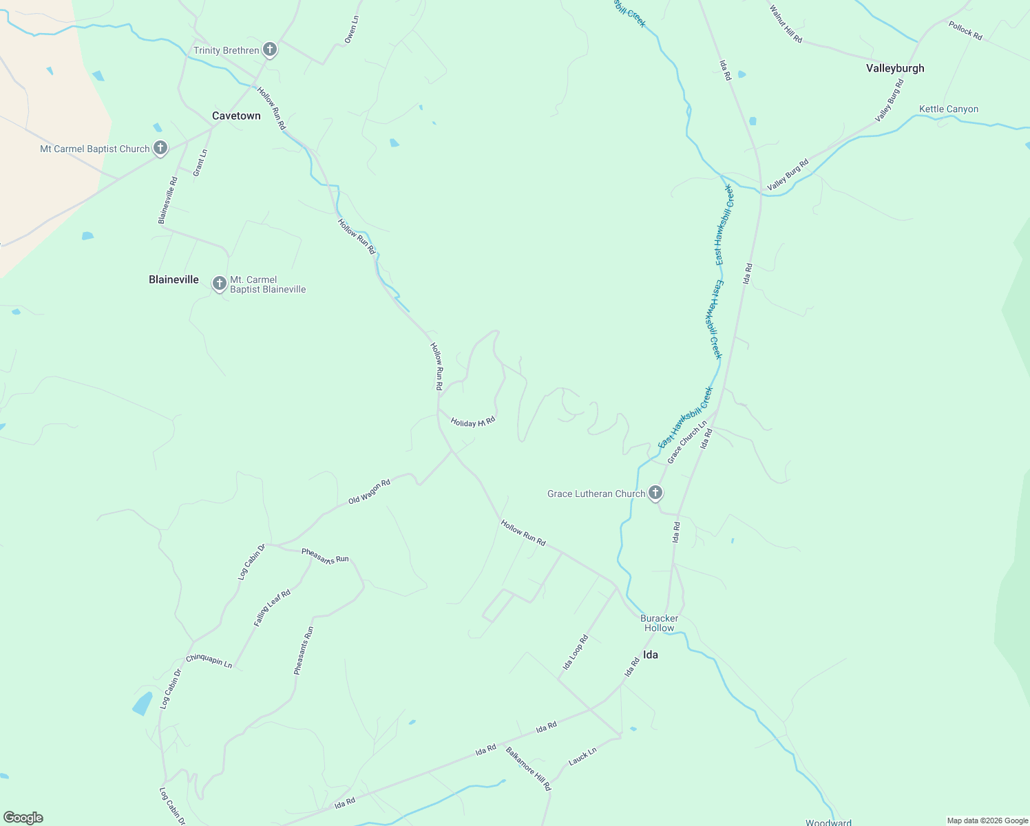 map of restaurants, bars, coffee shops, grocery stores, and more near 550 Cross Mountain Road in Luray