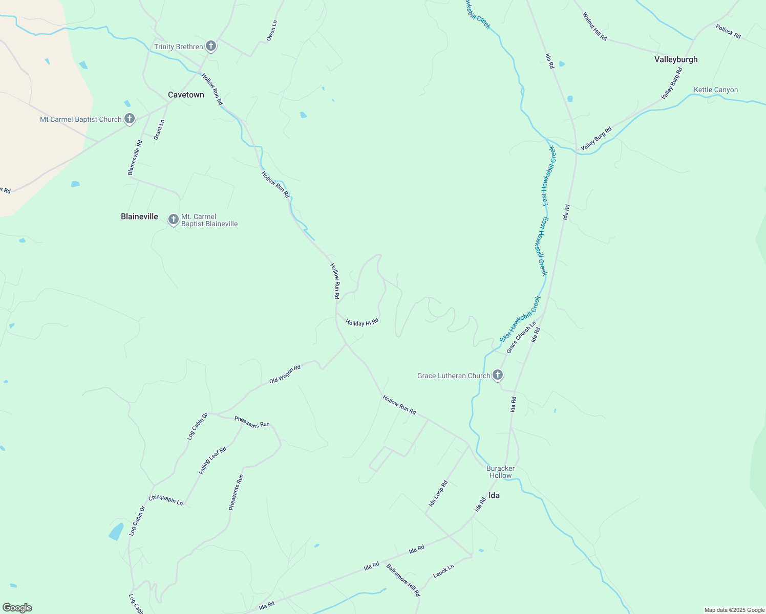 map of restaurants, bars, coffee shops, grocery stores, and more near 354 Holiday Hill Road in Luray