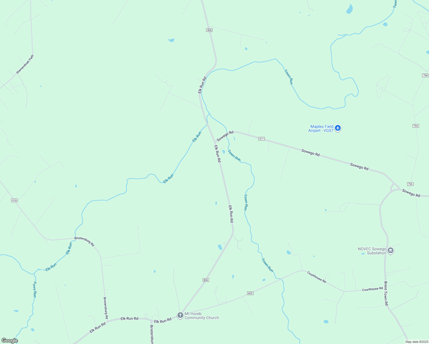 map of restaurants, bars, coffee shops, grocery stores, and more near 10516 Elk Run Road in Catlett