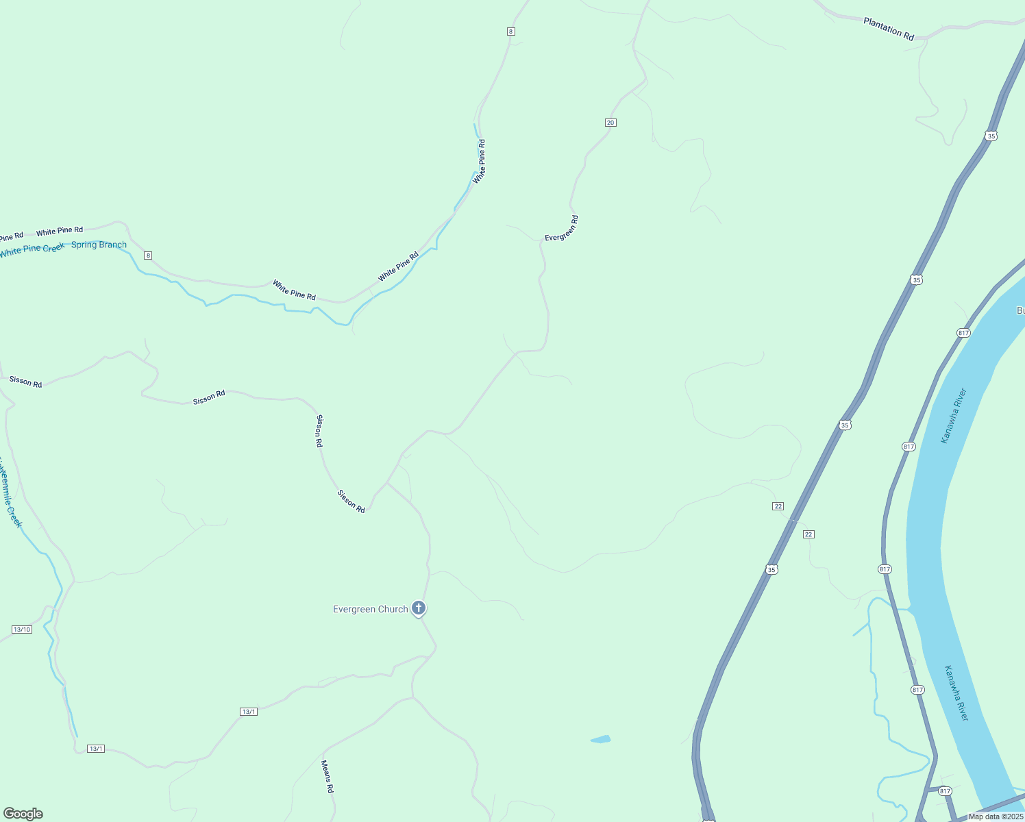 map of restaurants, bars, coffee shops, grocery stores, and more near in Fraziers Bottom