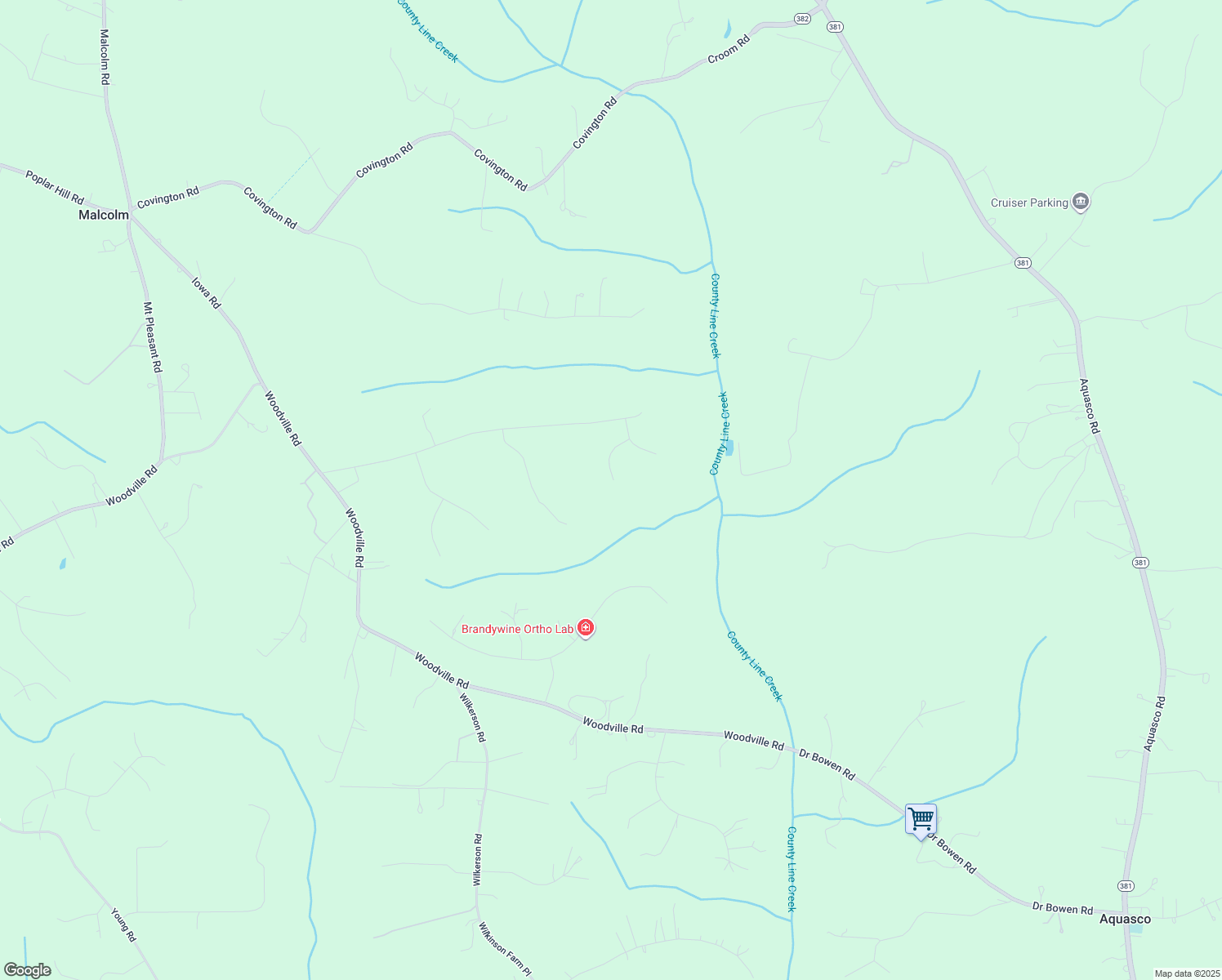 map of restaurants, bars, coffee shops, grocery stores, and more near 3583 Longleaf Pine Court in Brandywine