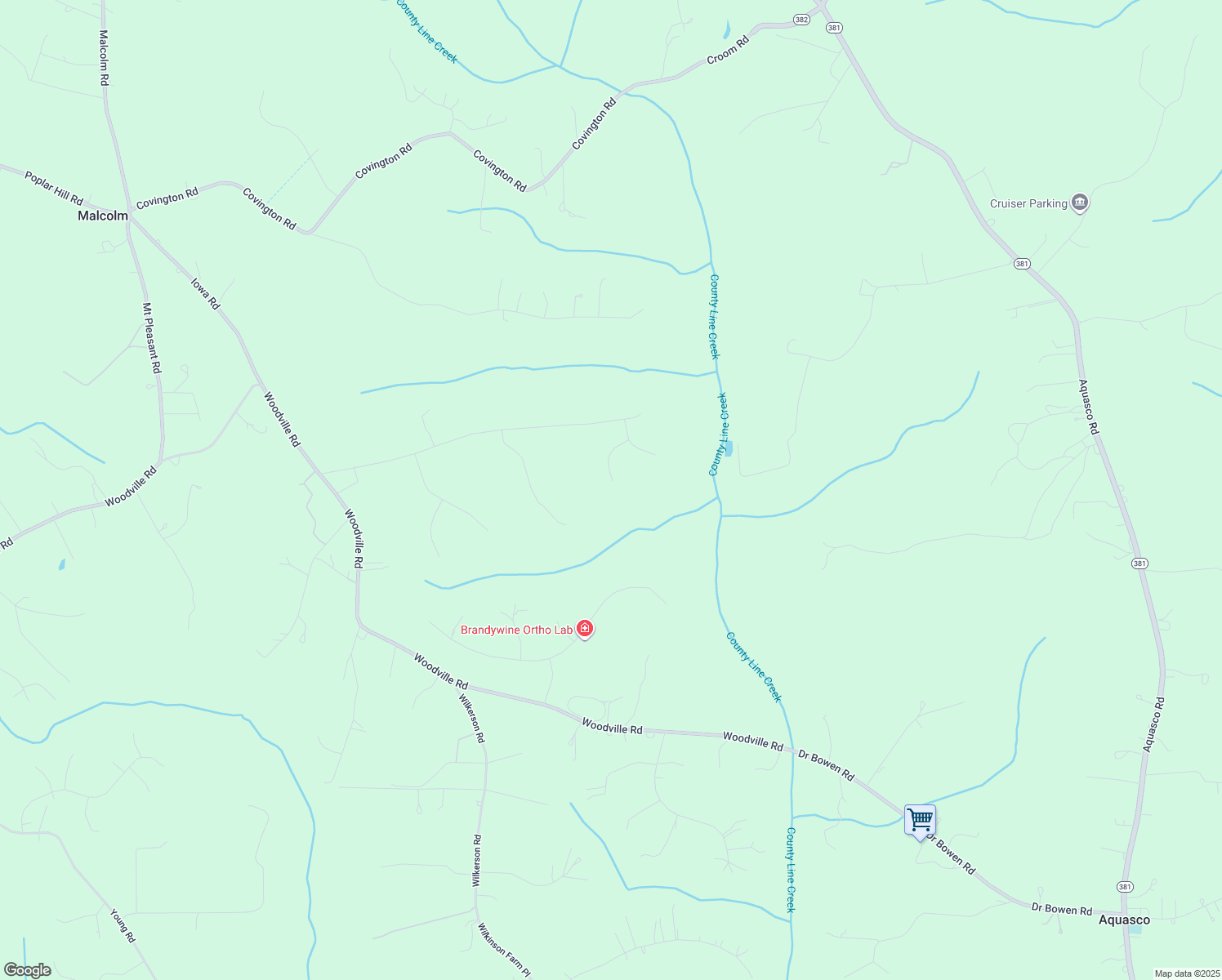 map of restaurants, bars, coffee shops, grocery stores, and more near 3583 Longleaf Pine Court in Brandywine