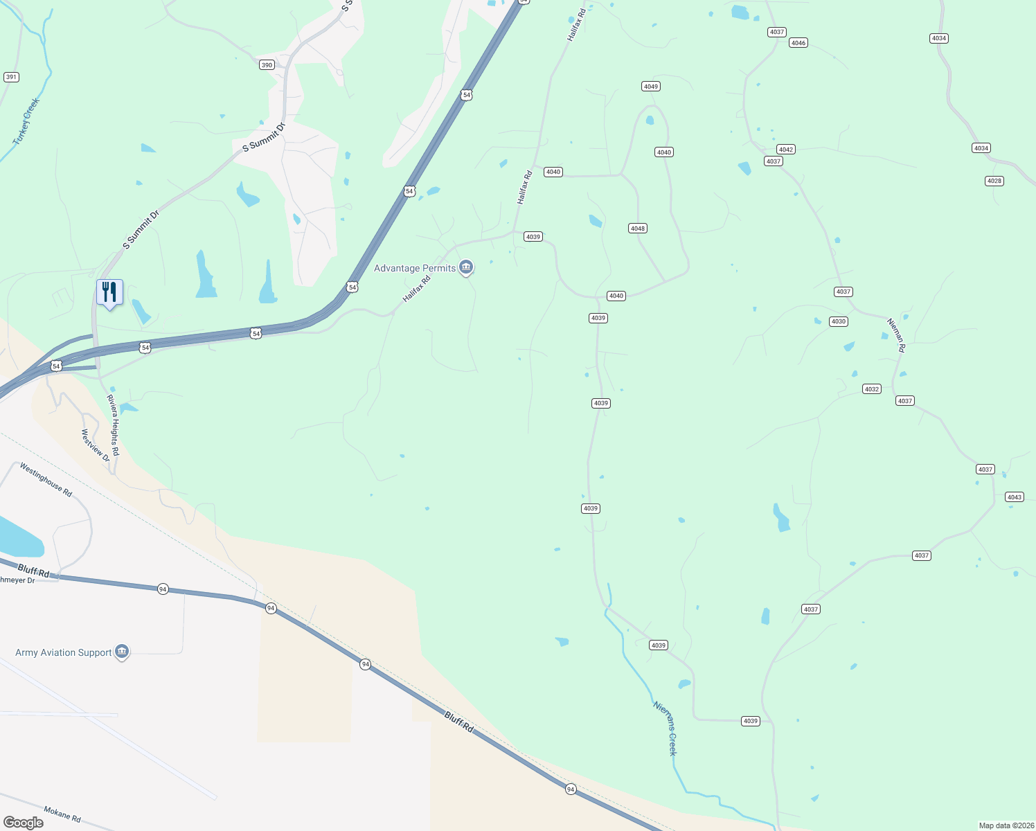 map of restaurants, bars, coffee shops, grocery stores, and more near 12503 County Road 4047 in Holts Summit
