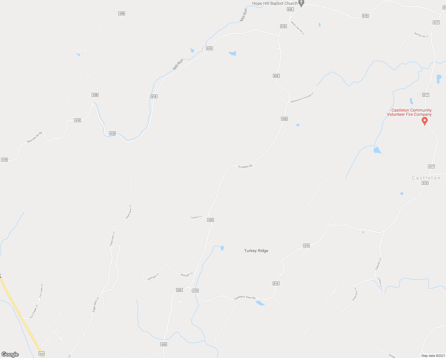 map of restaurants, bars, coffee shops, grocery stores, and more near 444 Scrabble Road in Castleton