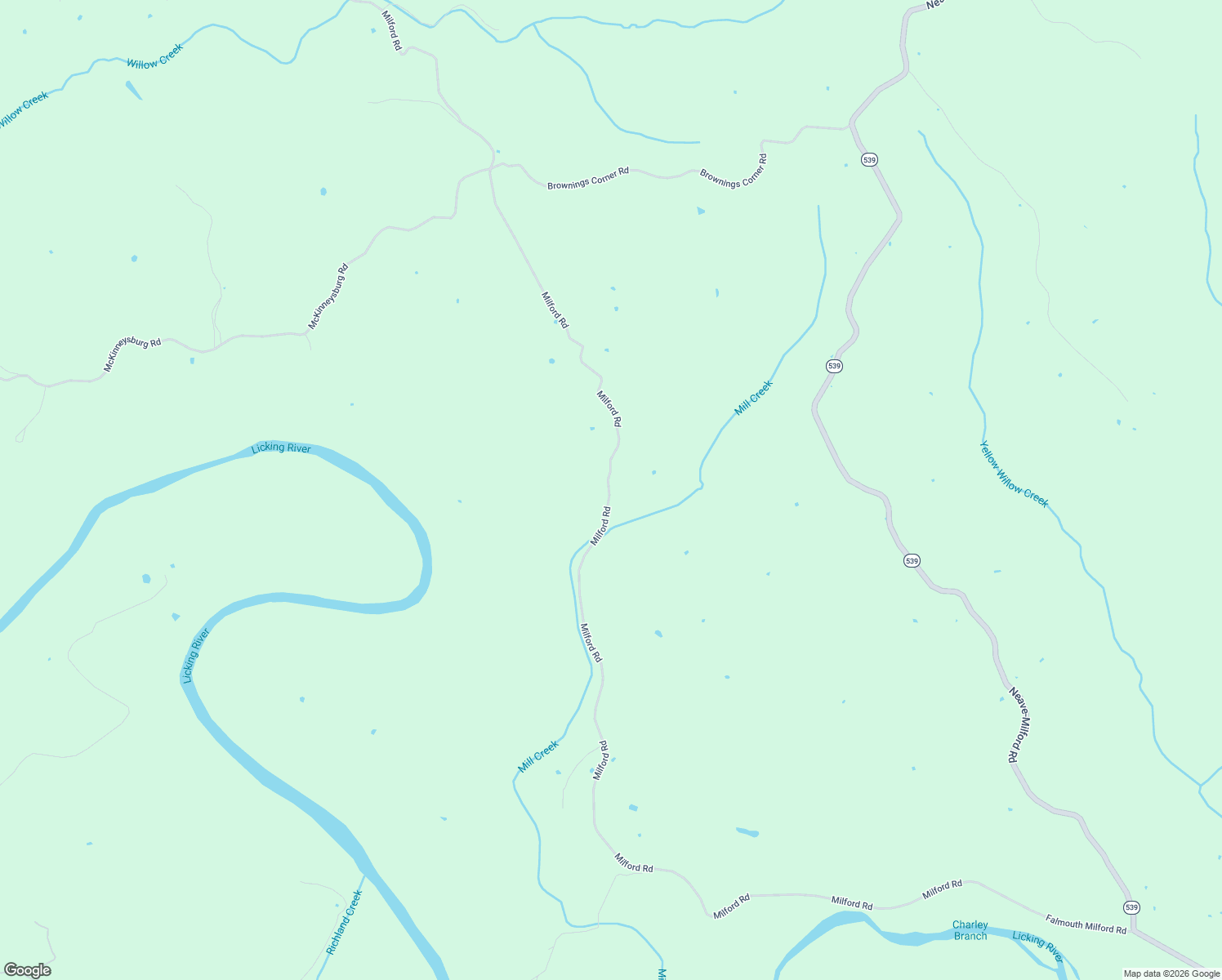 map of restaurants, bars, coffee shops, grocery stores, and more near Milford Road in Falmouth