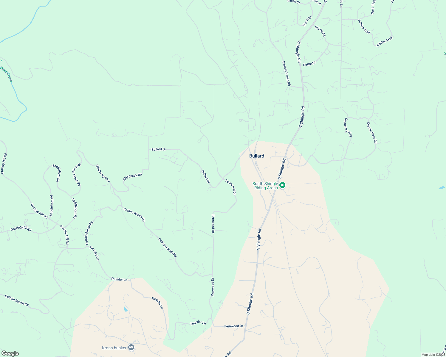 map of restaurants, bars, coffee shops, grocery stores, and more near 4859 Bullard Drive in Shingle Springs