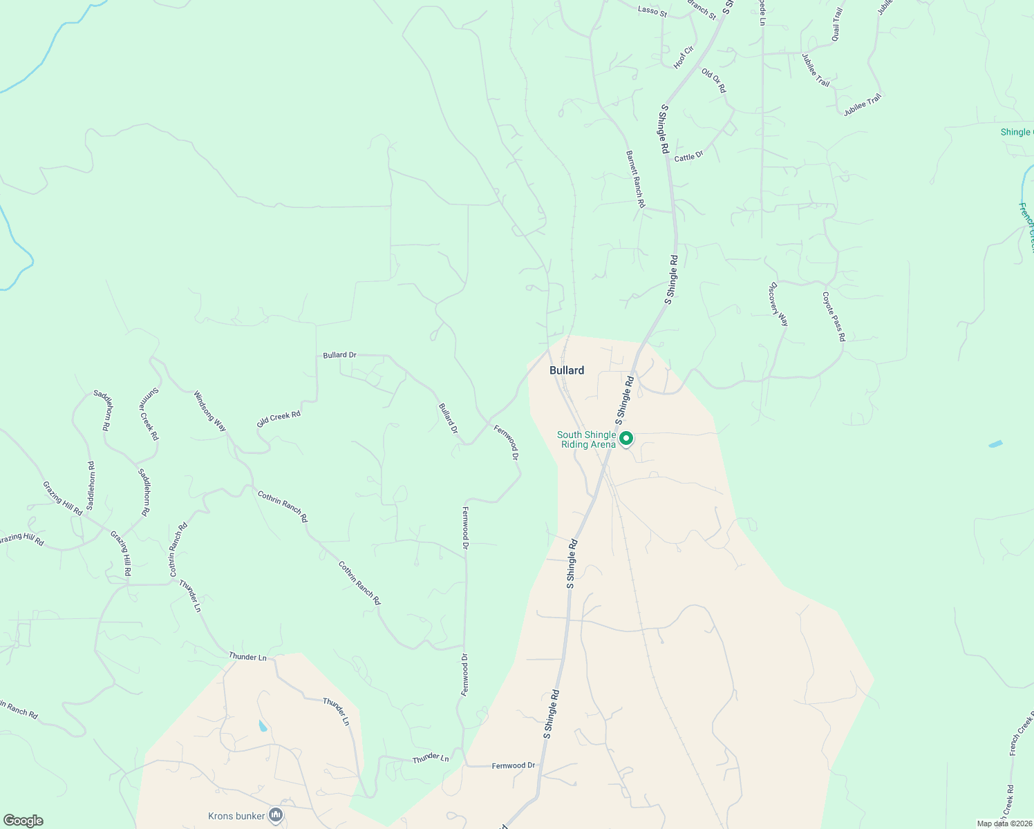 map of restaurants, bars, coffee shops, grocery stores, and more near 5841 Fernwood Drive in Shingle Springs