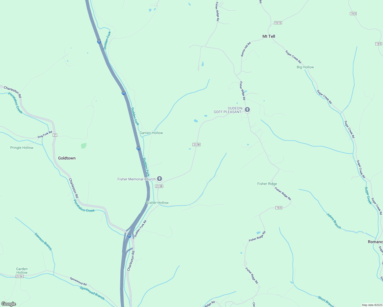 map of restaurants, bars, coffee shops, grocery stores, and more near 539 Highland Farms Road in Kenna
