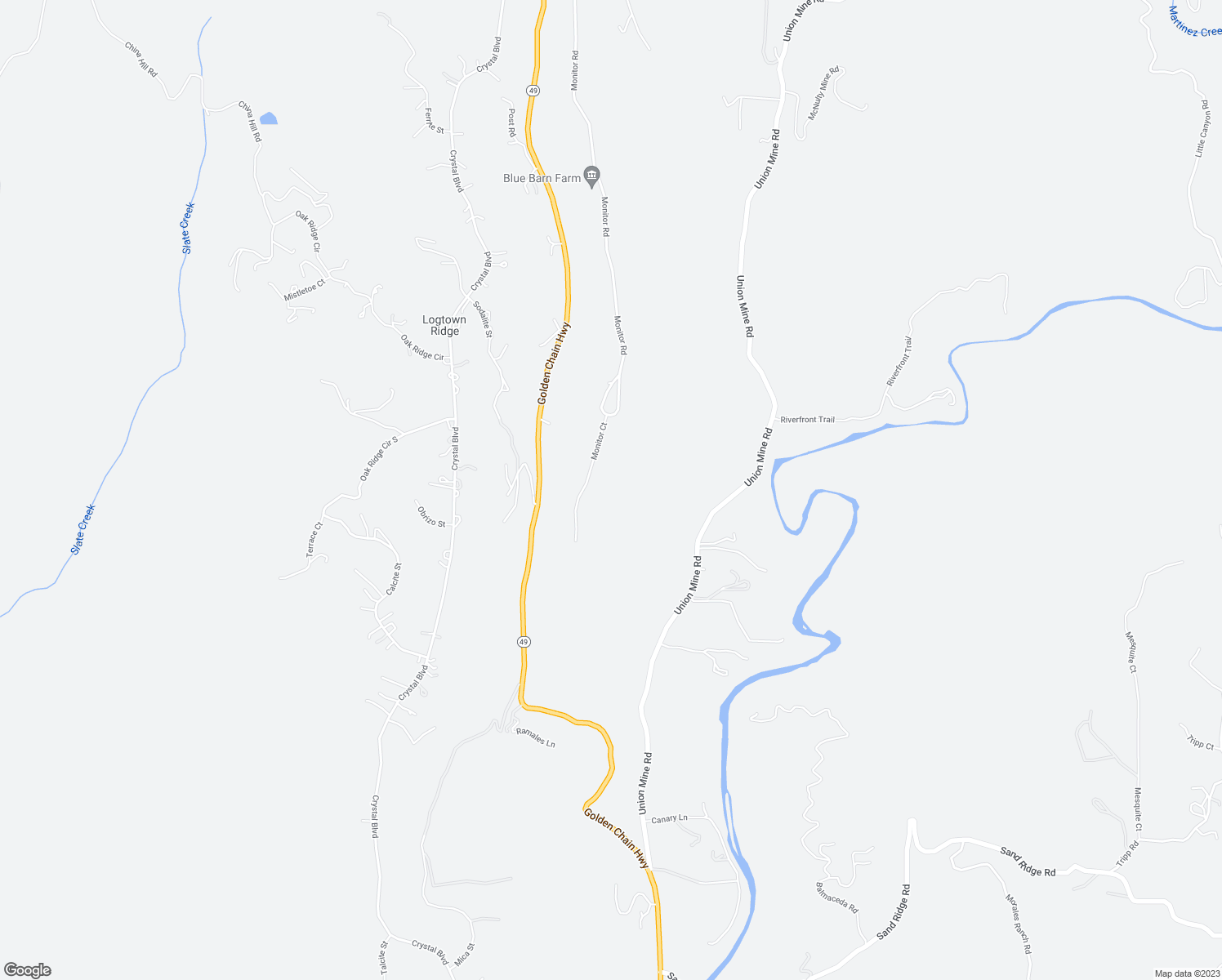 map of restaurants, bars, coffee shops, grocery stores, and more near 6869 Monitor Court in El Dorado County