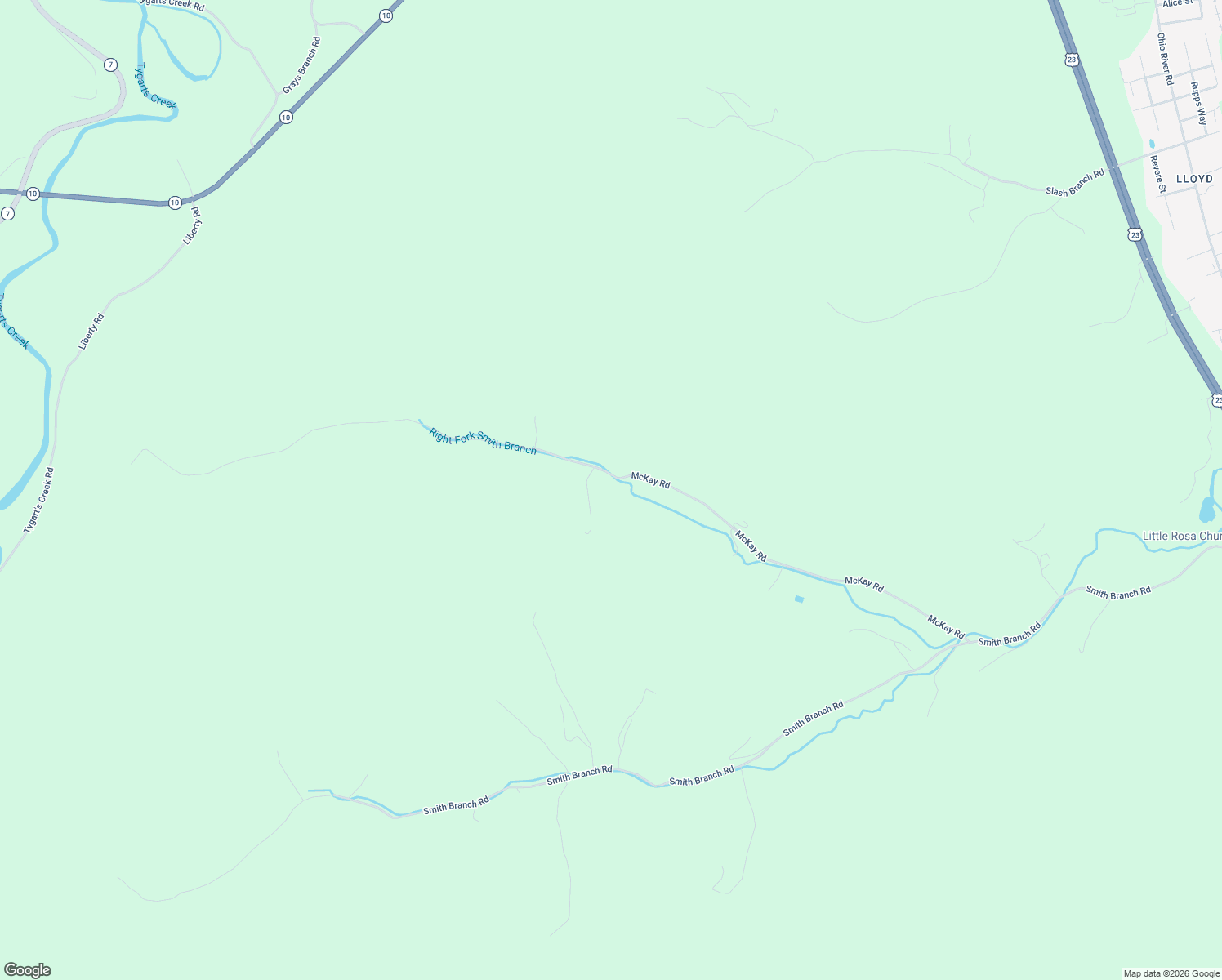 map of restaurants, bars, coffee shops, grocery stores, and more near Right Fork Smith Branch Rd in Greenup