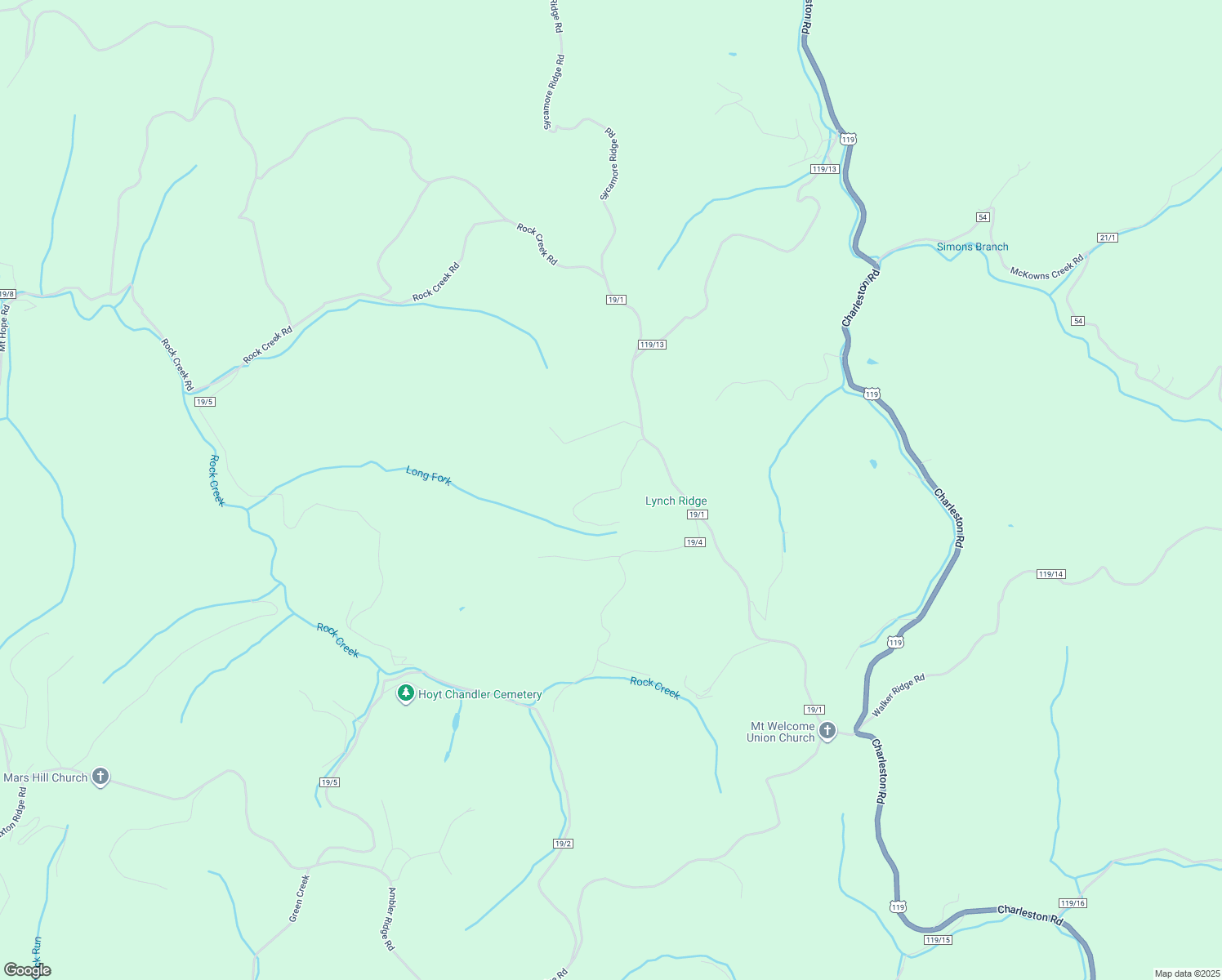 map of restaurants, bars, coffee shops, grocery stores, and more near Long Fork Camp Road in Walton