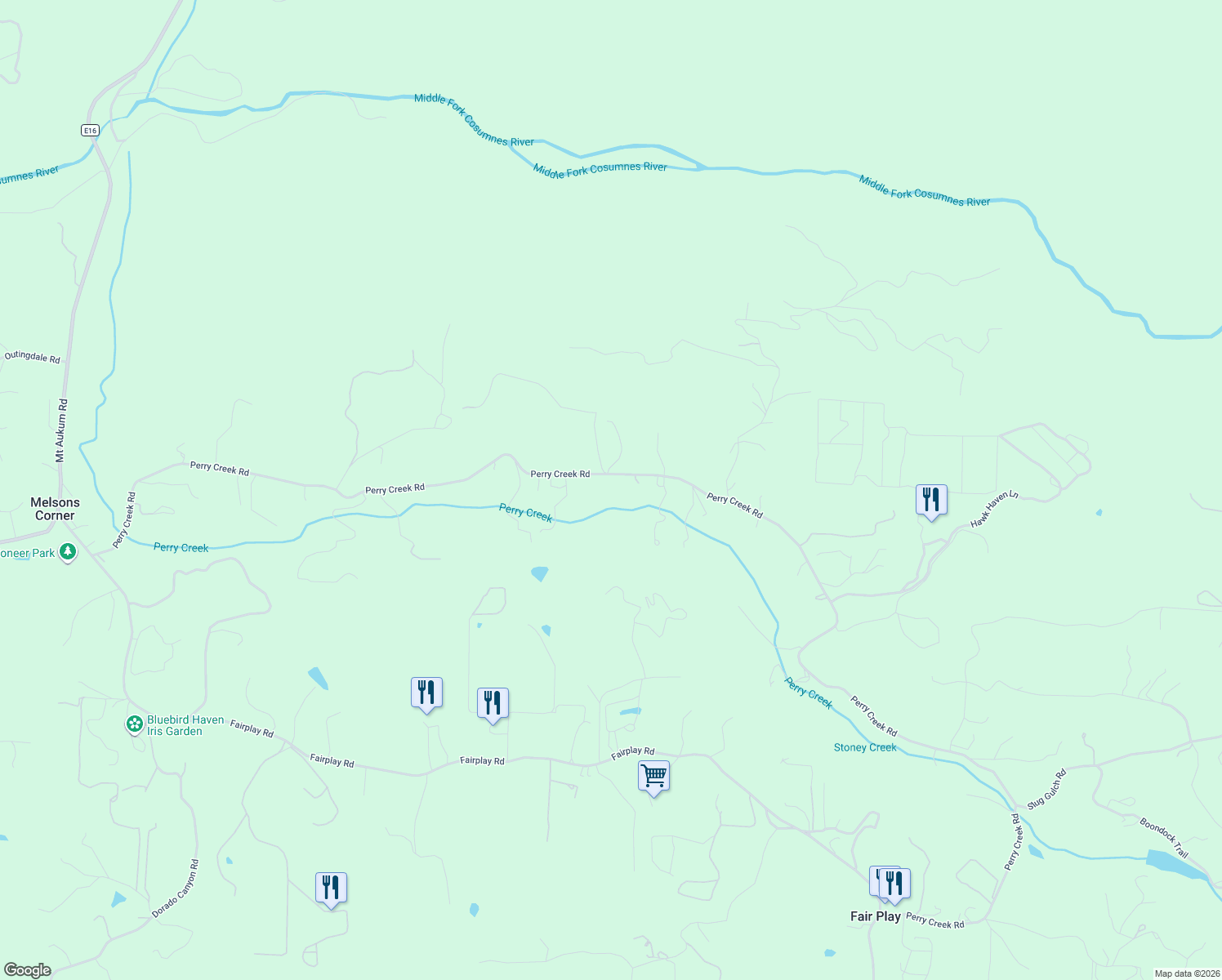 map of restaurants, bars, coffee shops, grocery stores, and more near 7071 Perry Creek Road in Somerset