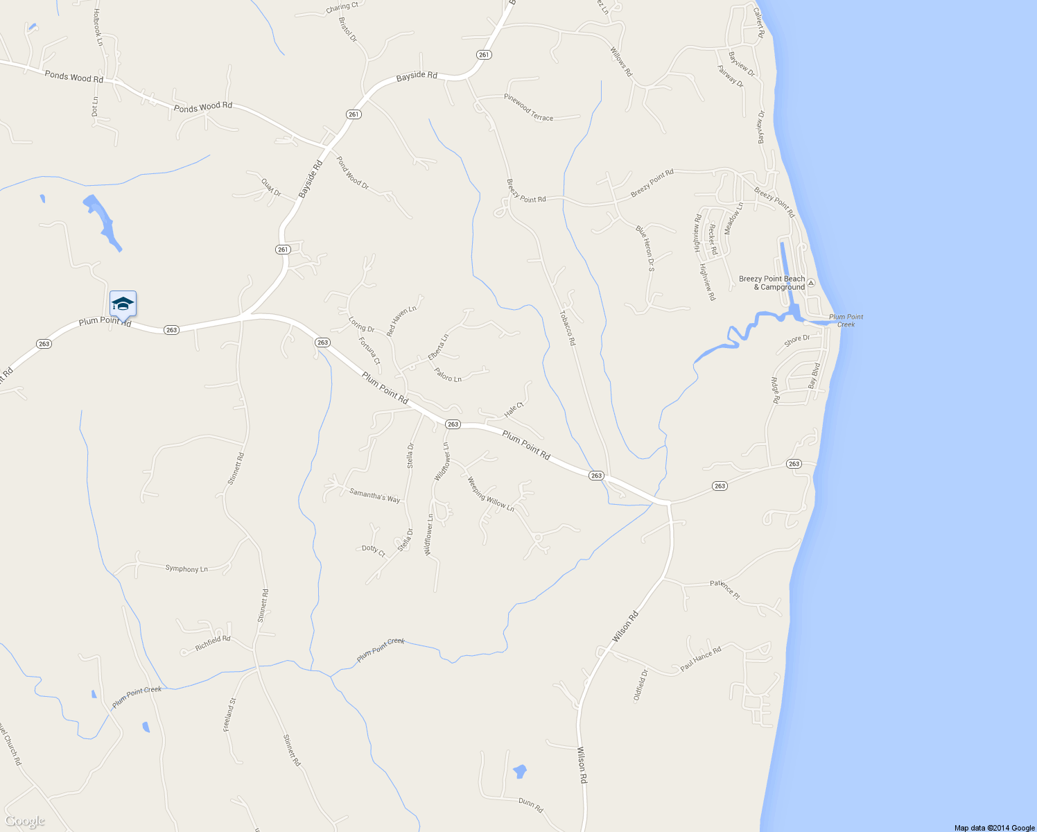 map of restaurants, bars, coffee shops, grocery stores, and more near 3161 Hale Court in Huntingtown