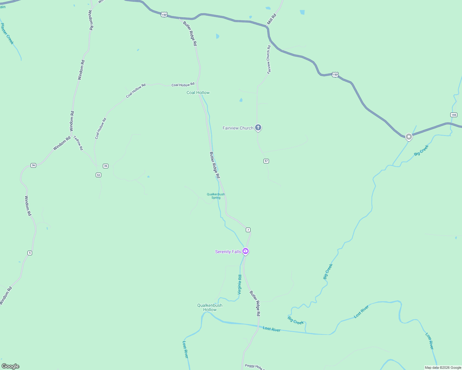 map of restaurants, bars, coffee shops, grocery stores, and more near 7862 Butler Ridge Road in Shoals