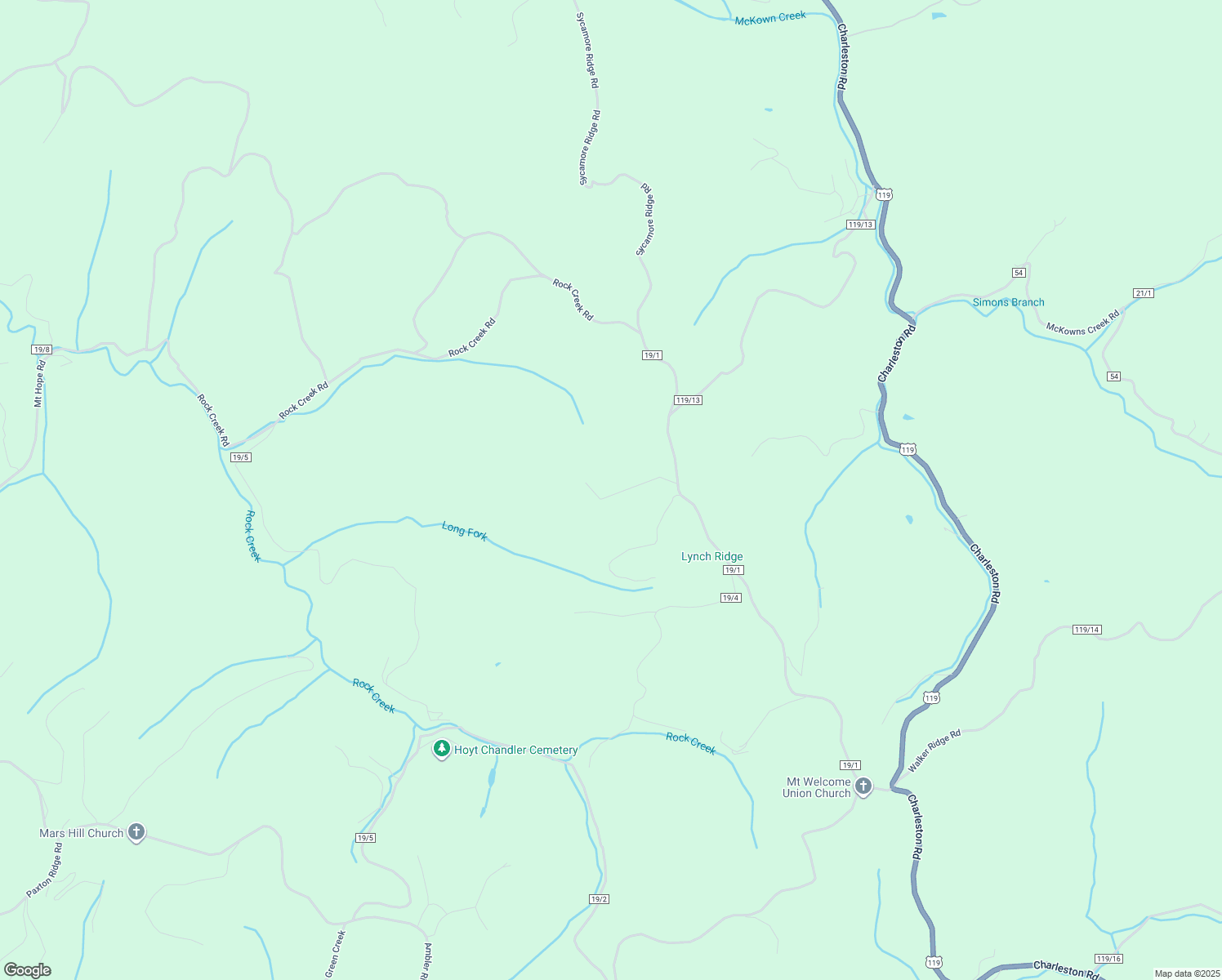map of restaurants, bars, coffee shops, grocery stores, and more near Long Fork Camp Road in Walton