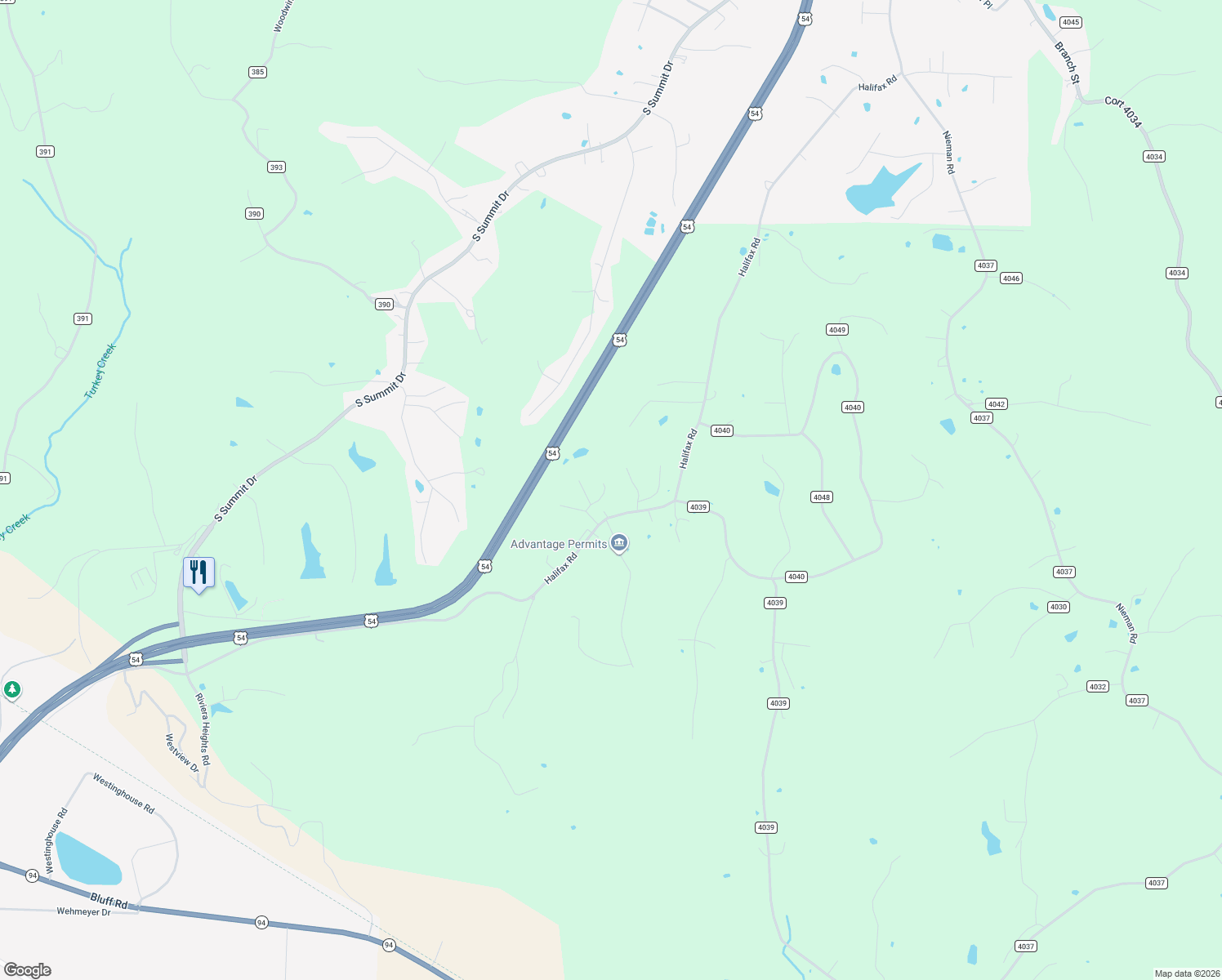 map of restaurants, bars, coffee shops, grocery stores, and more near Highland Drive in Holts Summit