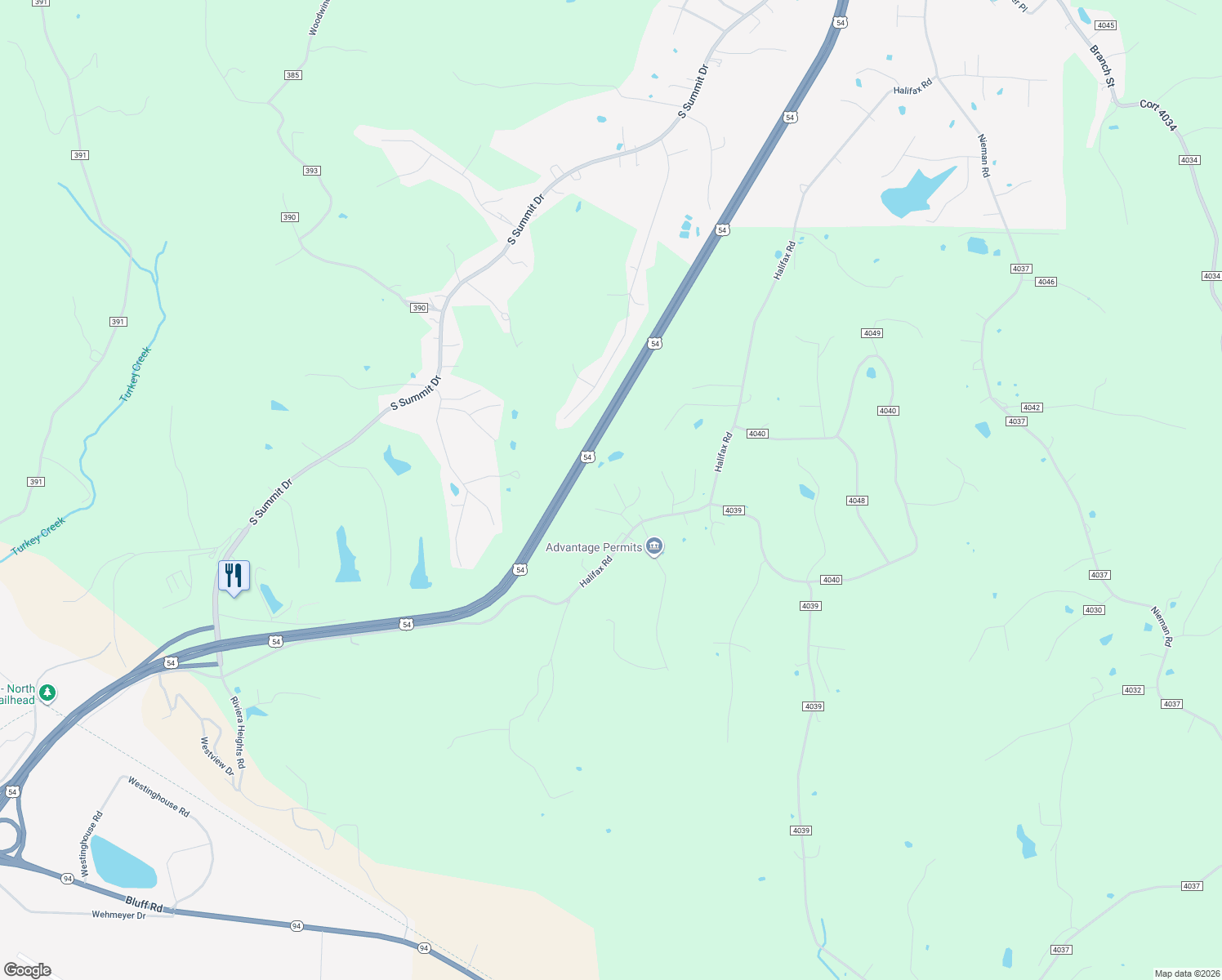 map of restaurants, bars, coffee shops, grocery stores, and more near 12313 Highland Drive in Holts Summit