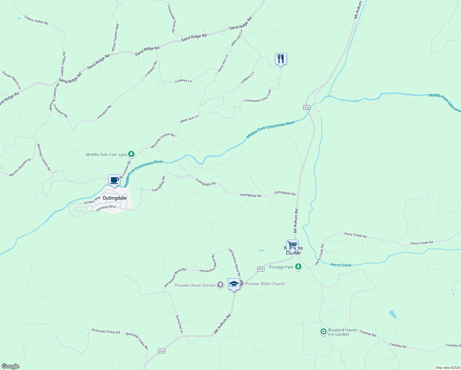 map of restaurants, bars, coffee shops, grocery stores, and more near 6179 Outingdale Road in Somerset