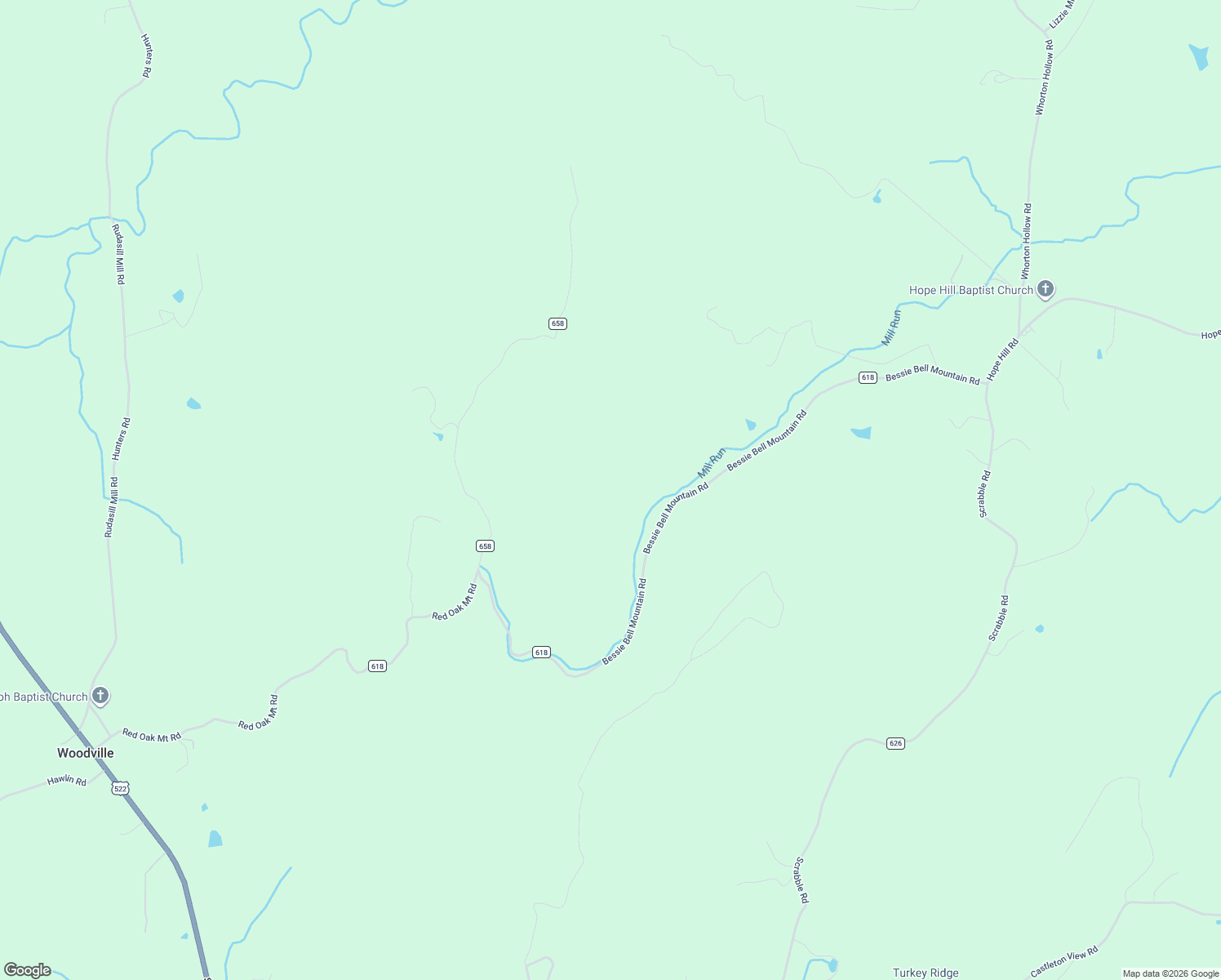 map of restaurants, bars, coffee shops, grocery stores, and more near County Road 618 in Castleton
