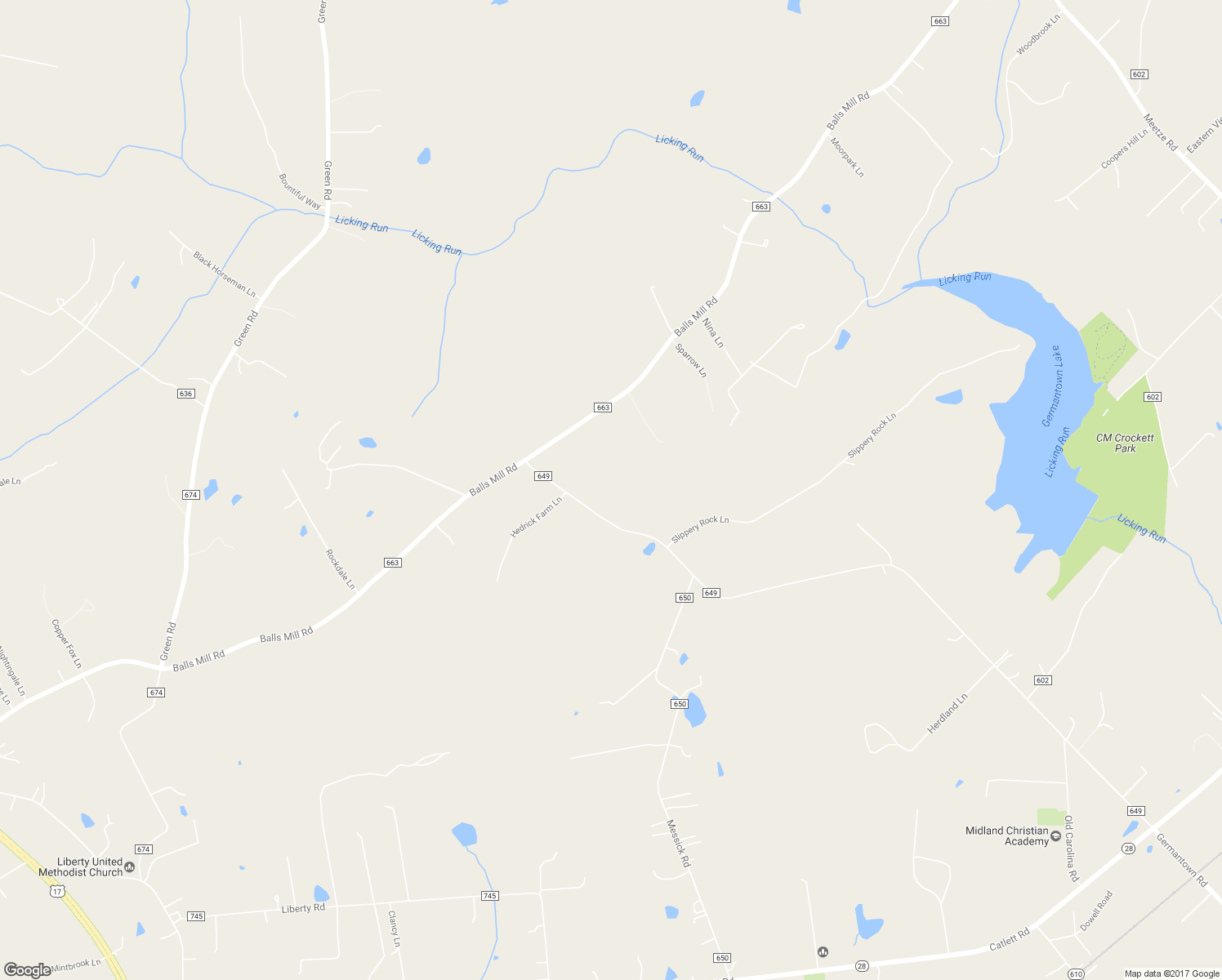 map of restaurants, bars, coffee shops, grocery stores, and more near 5744 Germantown Road in Midland