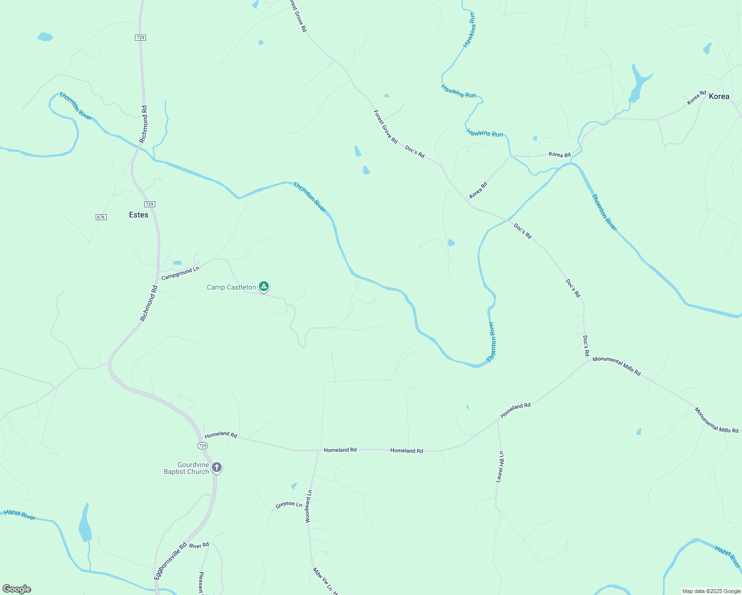 map of restaurants, bars, coffee shops, grocery stores, and more near 6732 Miller Lane in Castleton