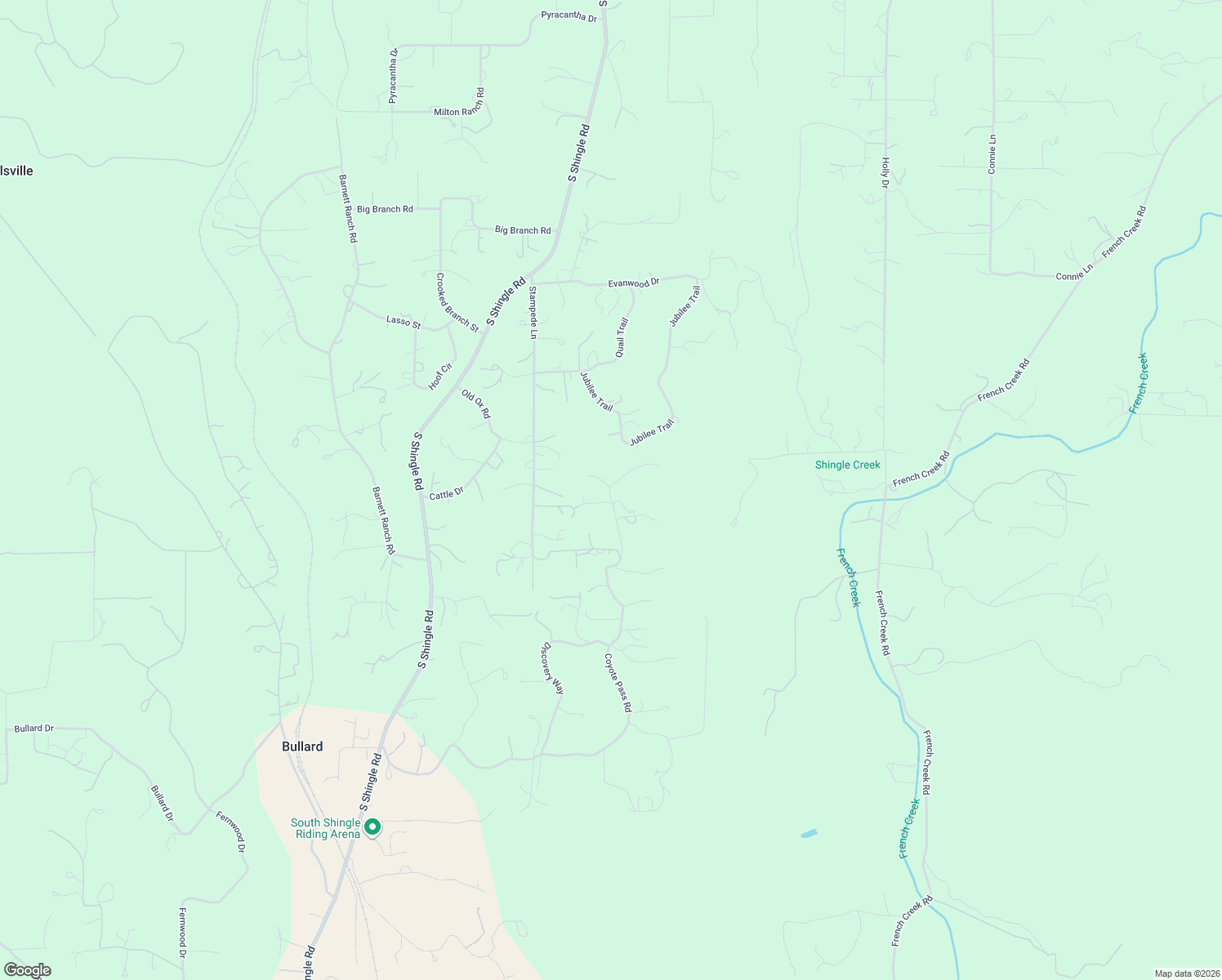 map of restaurants, bars, coffee shops, grocery stores, and more near 5121 Coyote Pass Road in Shingle Springs