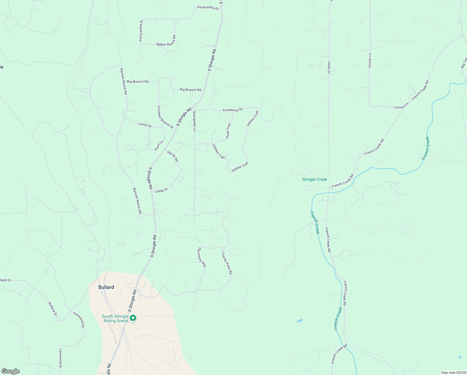 map of restaurants, bars, coffee shops, grocery stores, and more near 5121 Coyote Pass Road in Shingle Springs