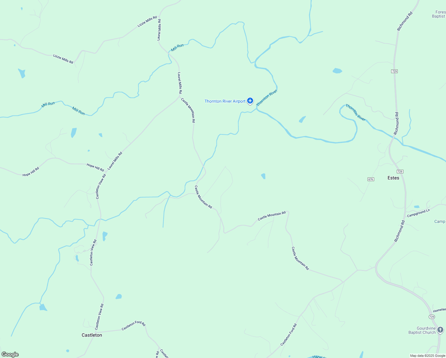 map of restaurants, bars, coffee shops, grocery stores, and more near 40 J T Woodward Lane in Castleton