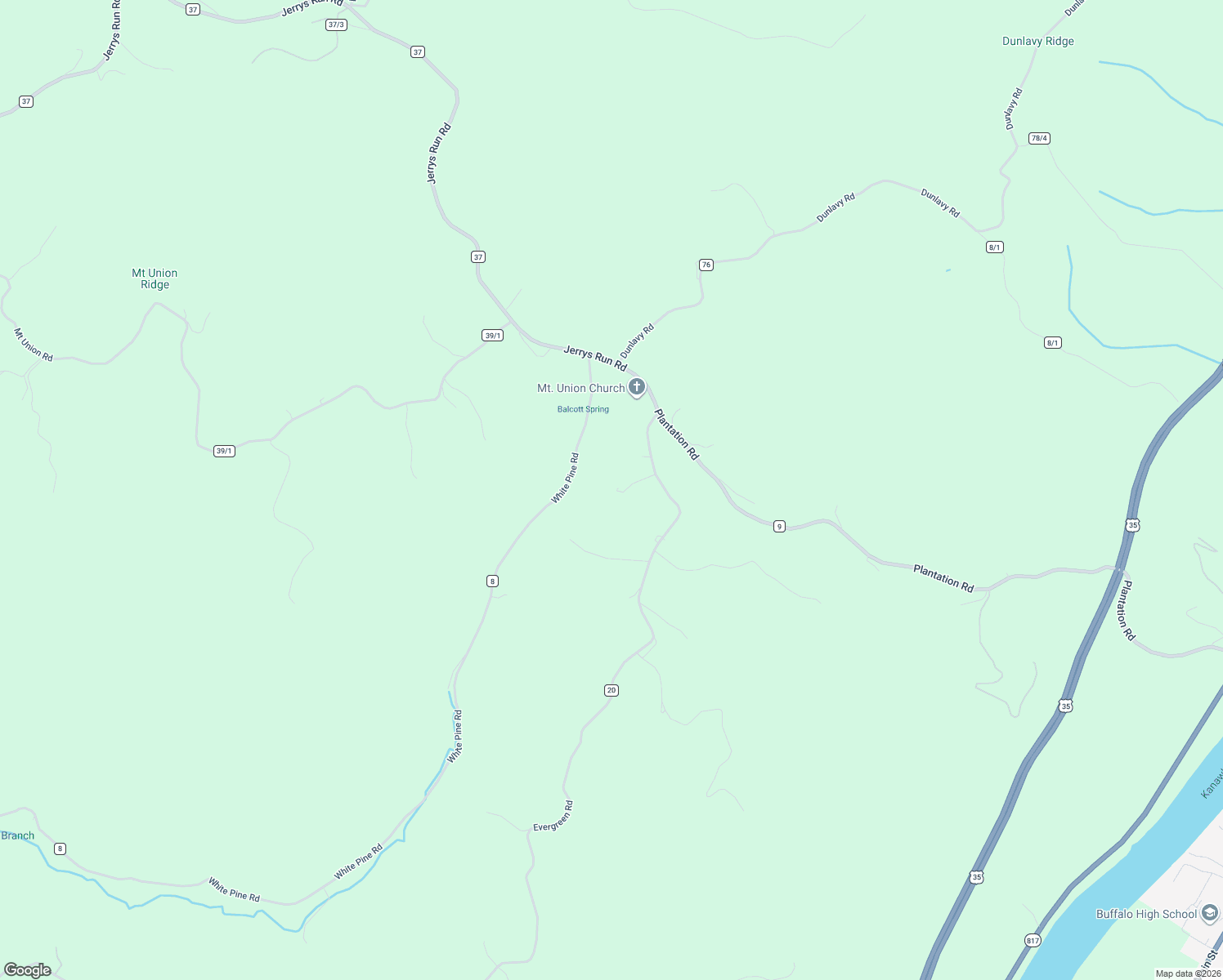 map of restaurants, bars, coffee shops, grocery stores, and more near 5281K Evergreen Road in Fraziers Bottom