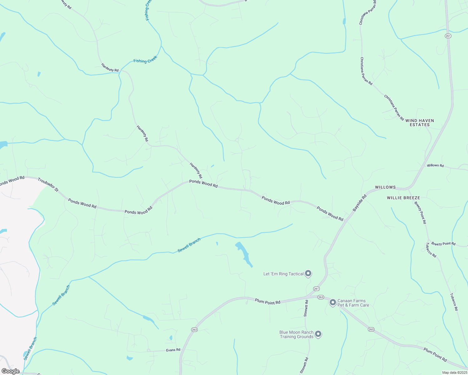 map of restaurants, bars, coffee shops, grocery stores, and more near 2516 Ponds Wood Road in Huntingtown