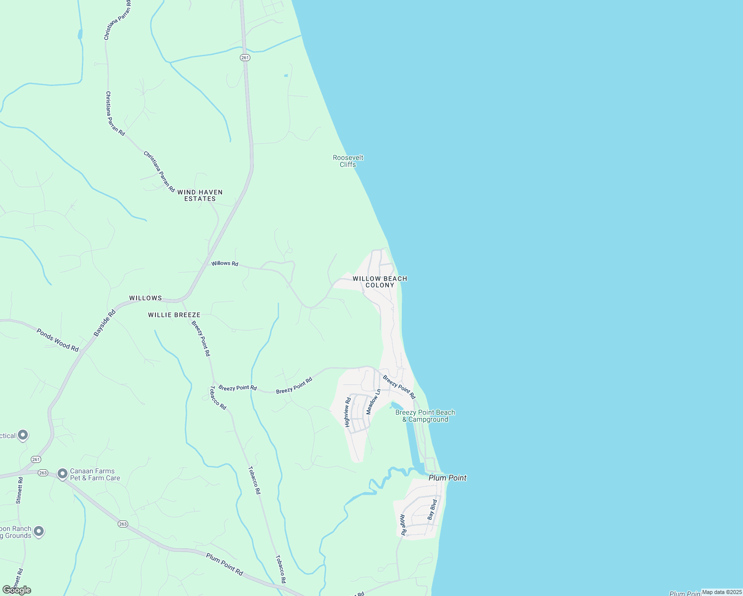 map of restaurants, bars, coffee shops, grocery stores, and more near 3809 Fairway Drive in Chesapeake Beach